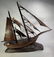 Contemporary Carved Wood Sailing Ship Sculpture - 3