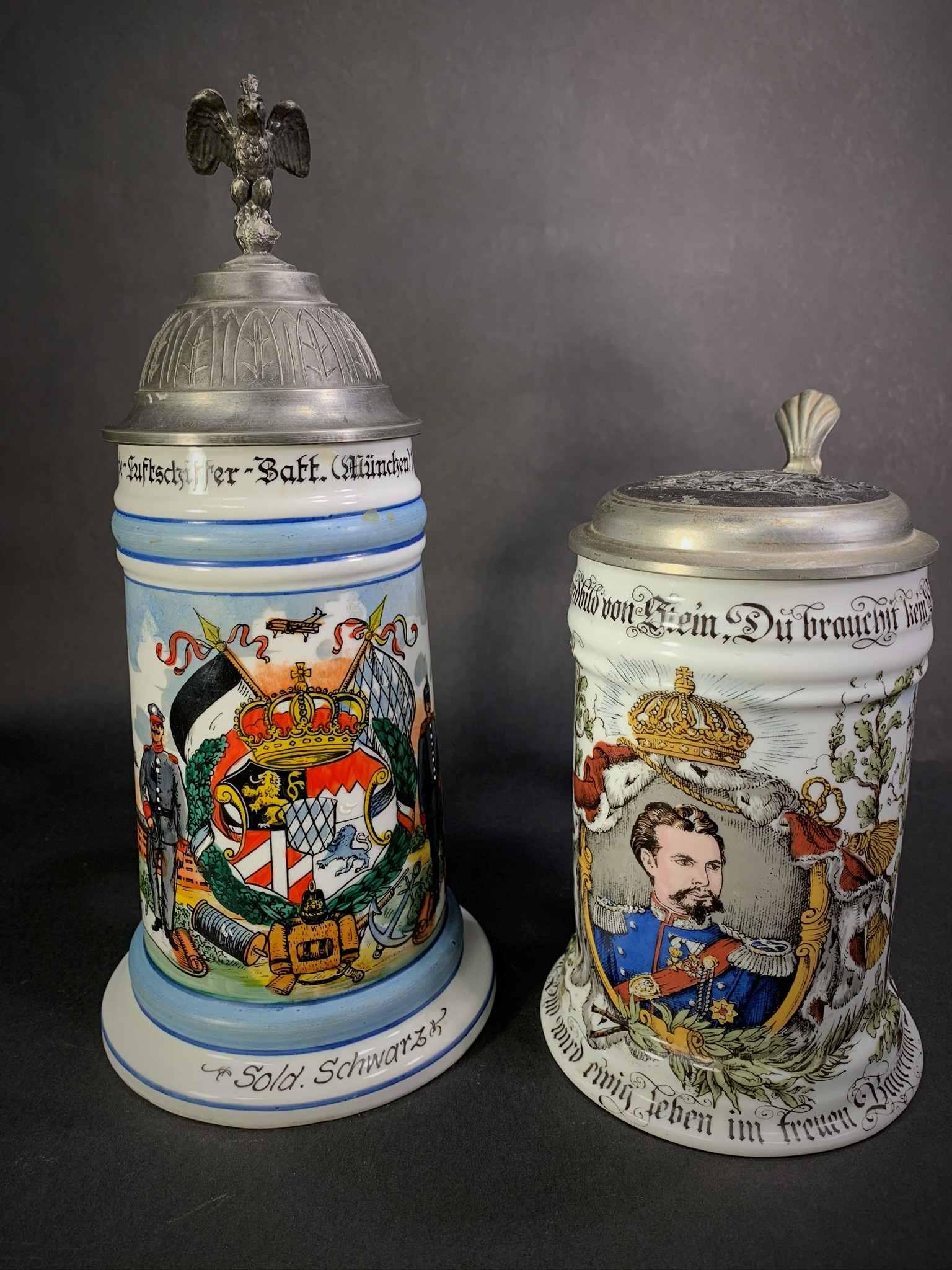 Two Vintage German Beer Lithopane Steins (1 of 8)