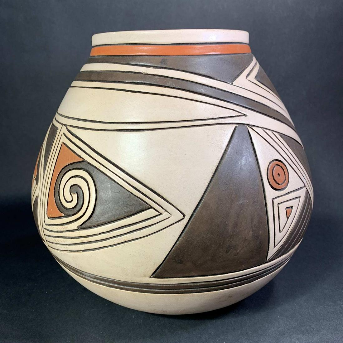 Southwestern Polychrome Ceramic Vase (1 of 5)