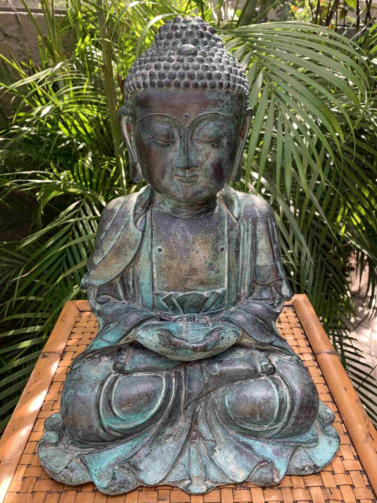 18C Or Earlier Chinese Sand Cast Bronze Buddha (1 of 7)