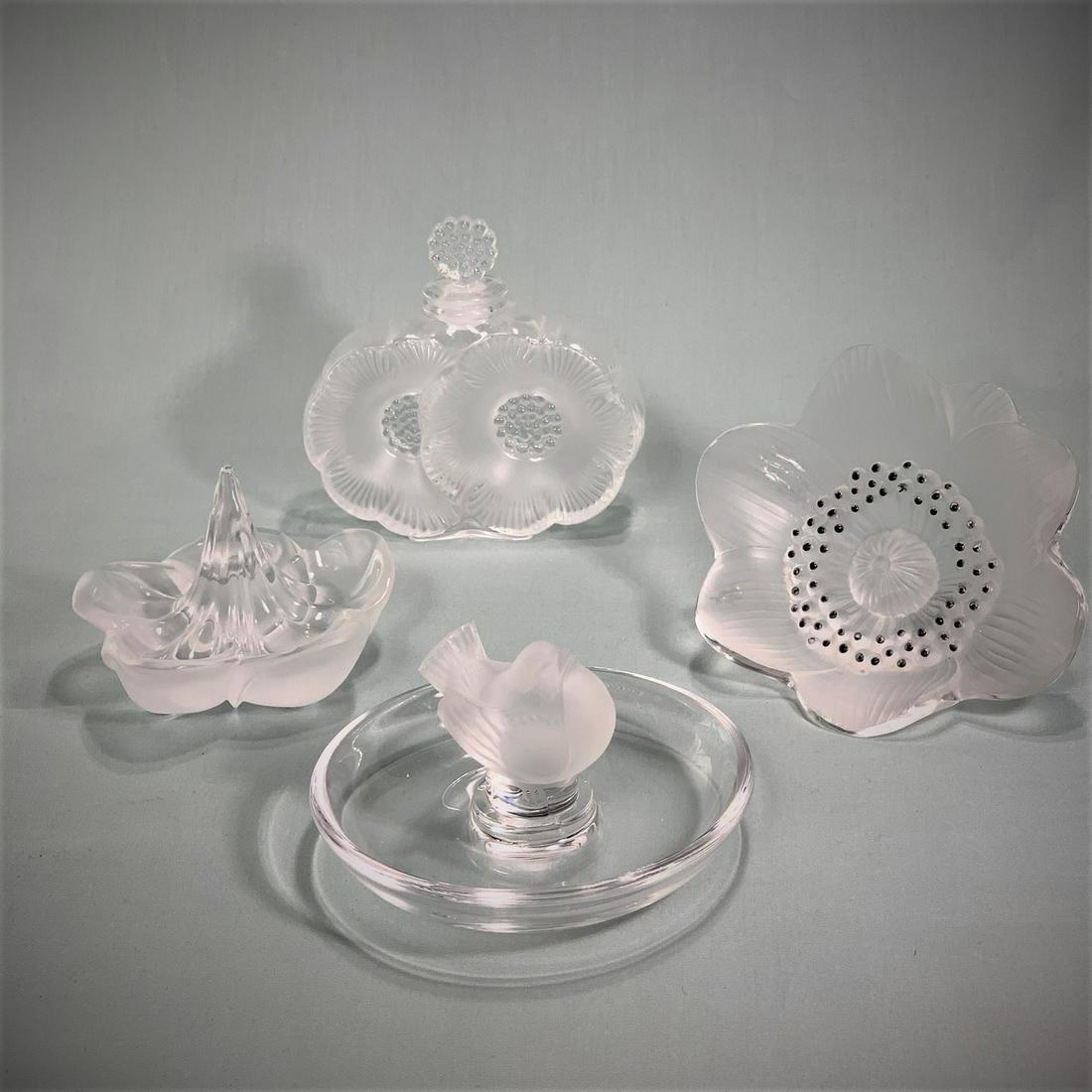 4 Pcs Lalique Table Top Items (1 of 4)