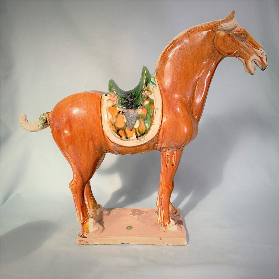 Chinese Sancai Glazed Terracotta Horse (1 of 6)