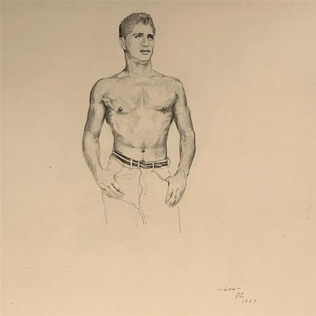 John Brock Lear American Pencil Drawing (1 of 4)
