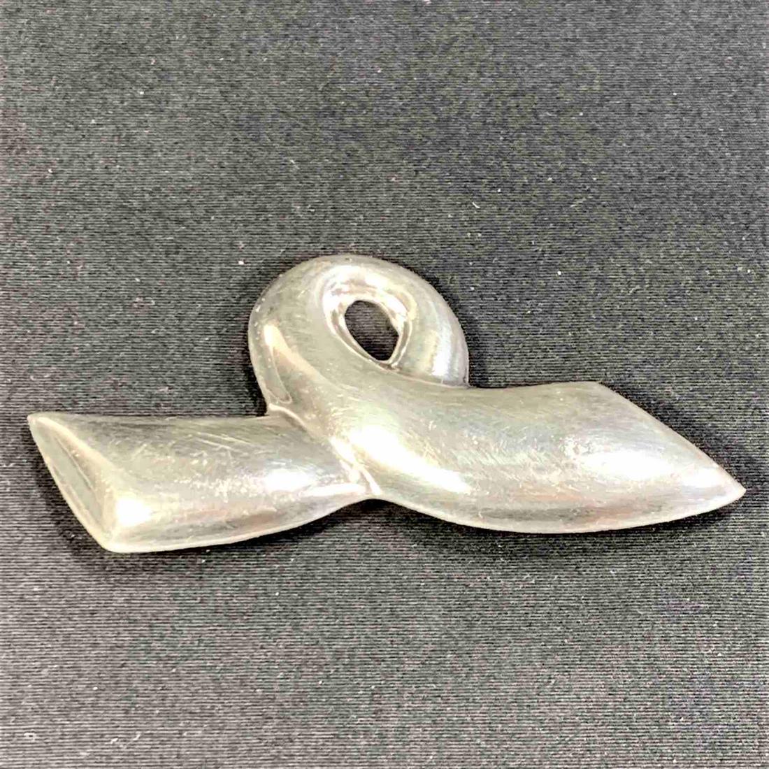 Vintage Mexican Silver Ribbon Brooch (1 of 3)