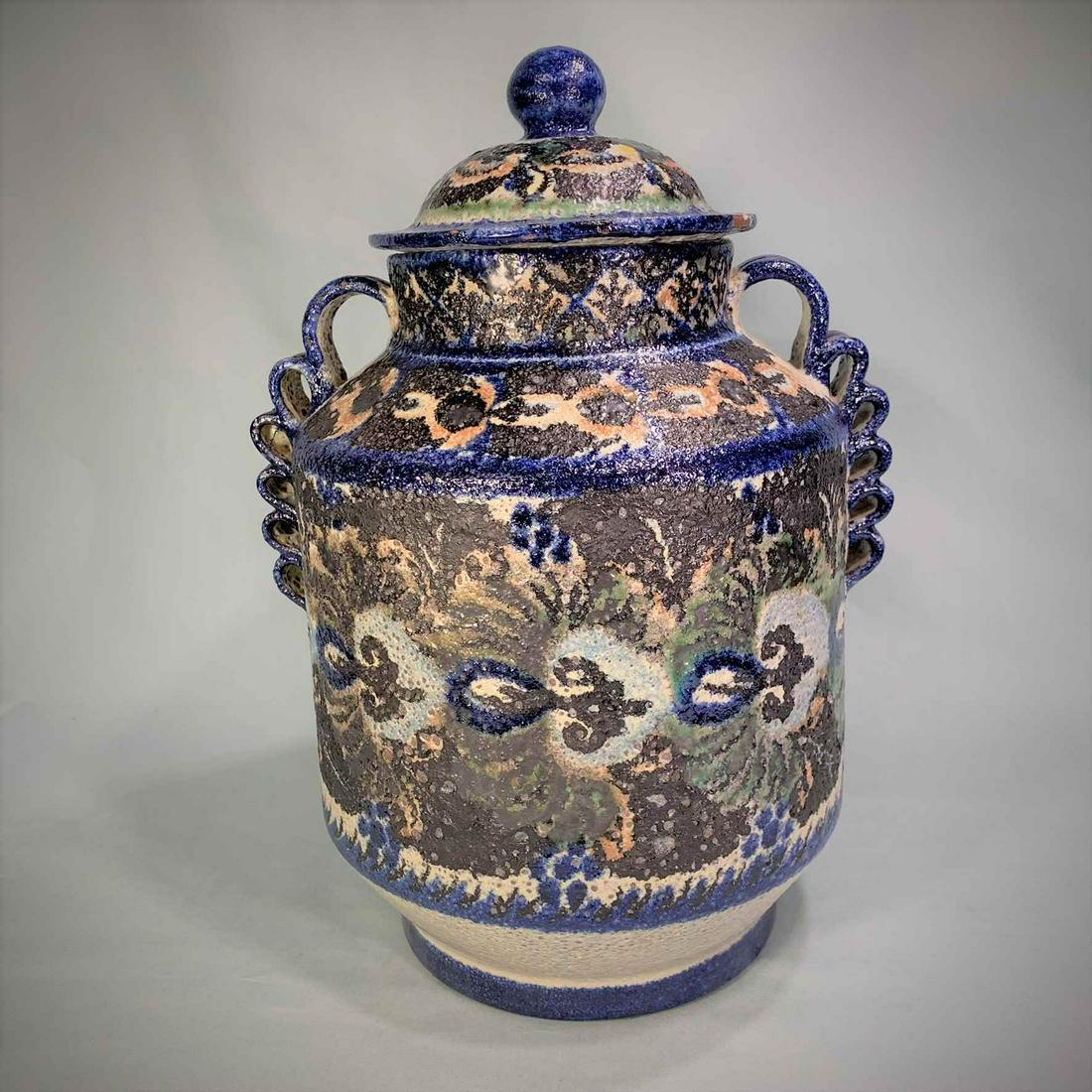Mexican Majolica Covered Jar (1 of 6)