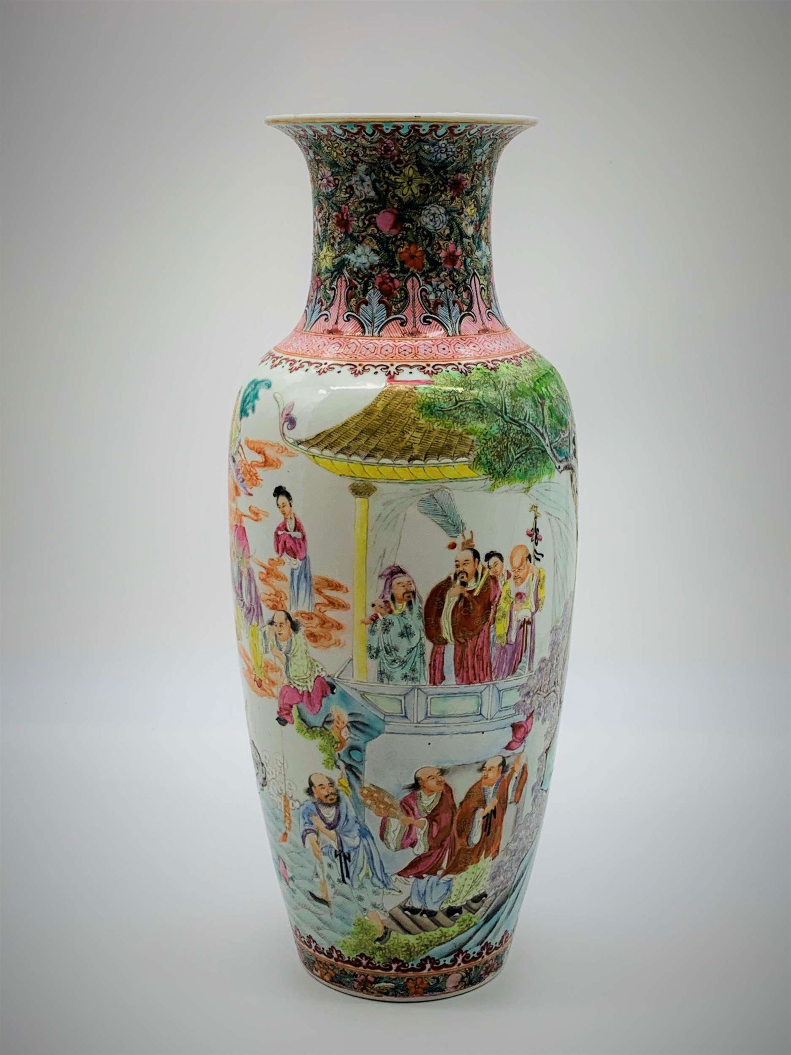 Republic Period Chinese Hand Painted Vase (1 of 16)