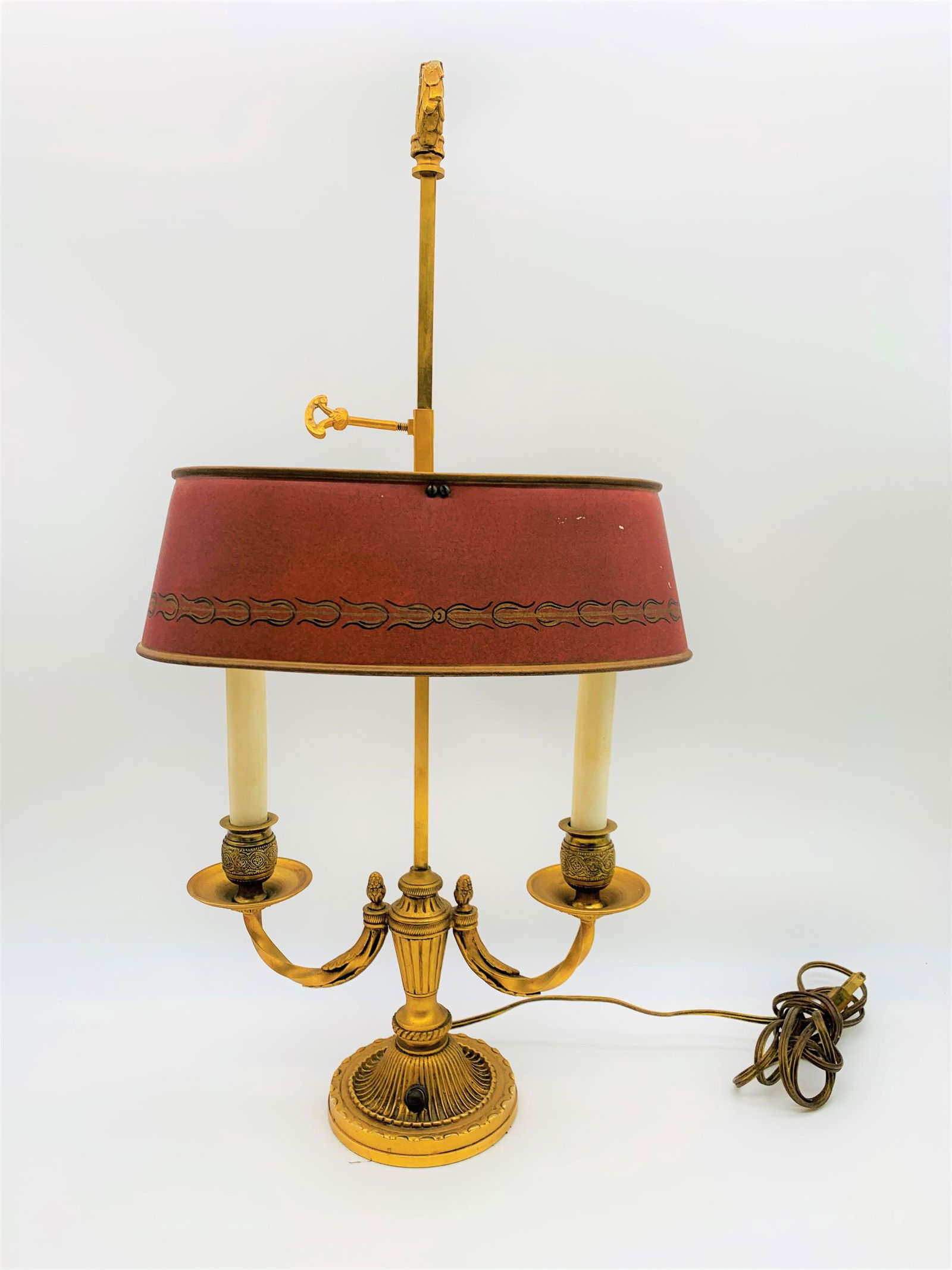 Antique Louis XVI Style Bronze Bouillotte Lamp (1 of 3)