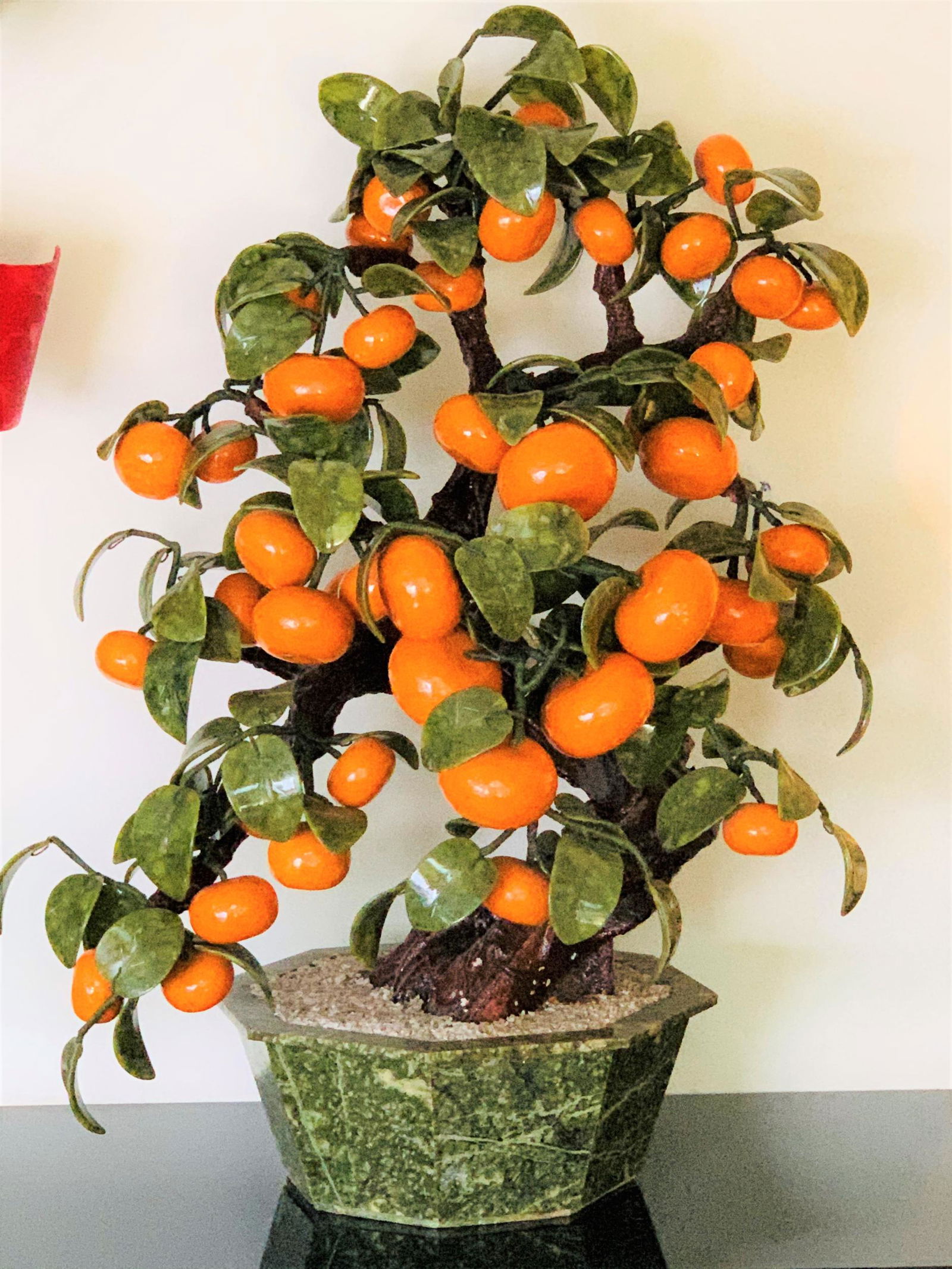 Monumental Vintage Chinese Jade Orange Ming Tree (1 of 5)