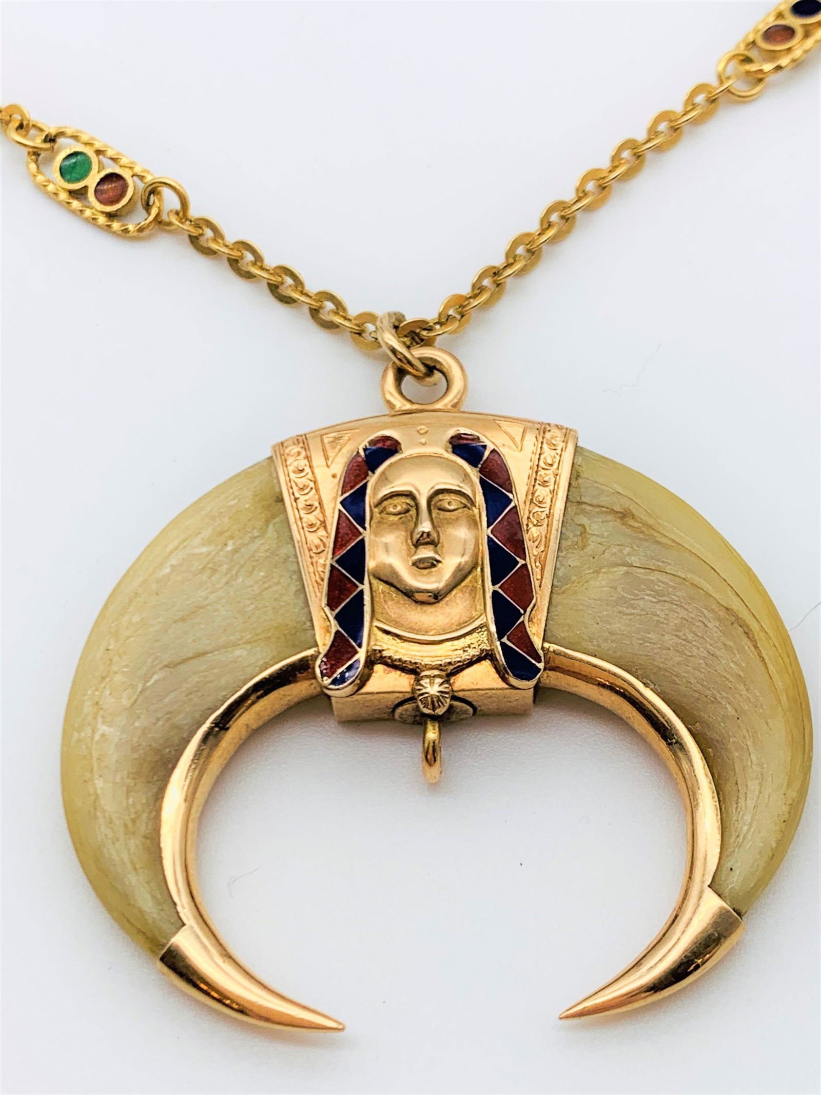Antique Masonic Shrine Pendant Arabic Order. 18 K (1 of 5)