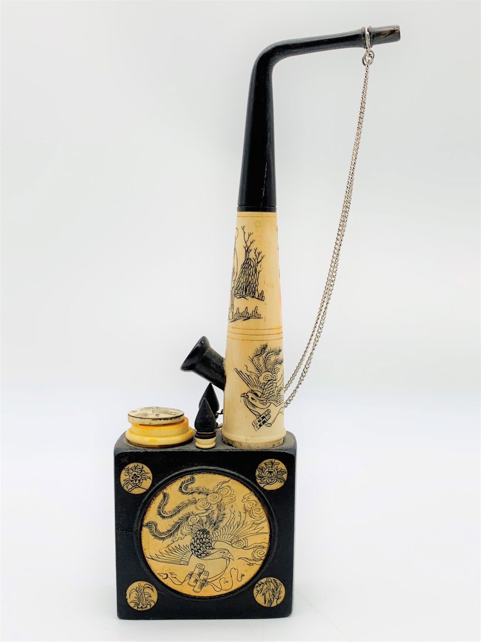 Antique Chinese Opium Pipe Comprised Of Ebony Wood And Apr 15 2020 Anzardo S Fine Arts In Fl