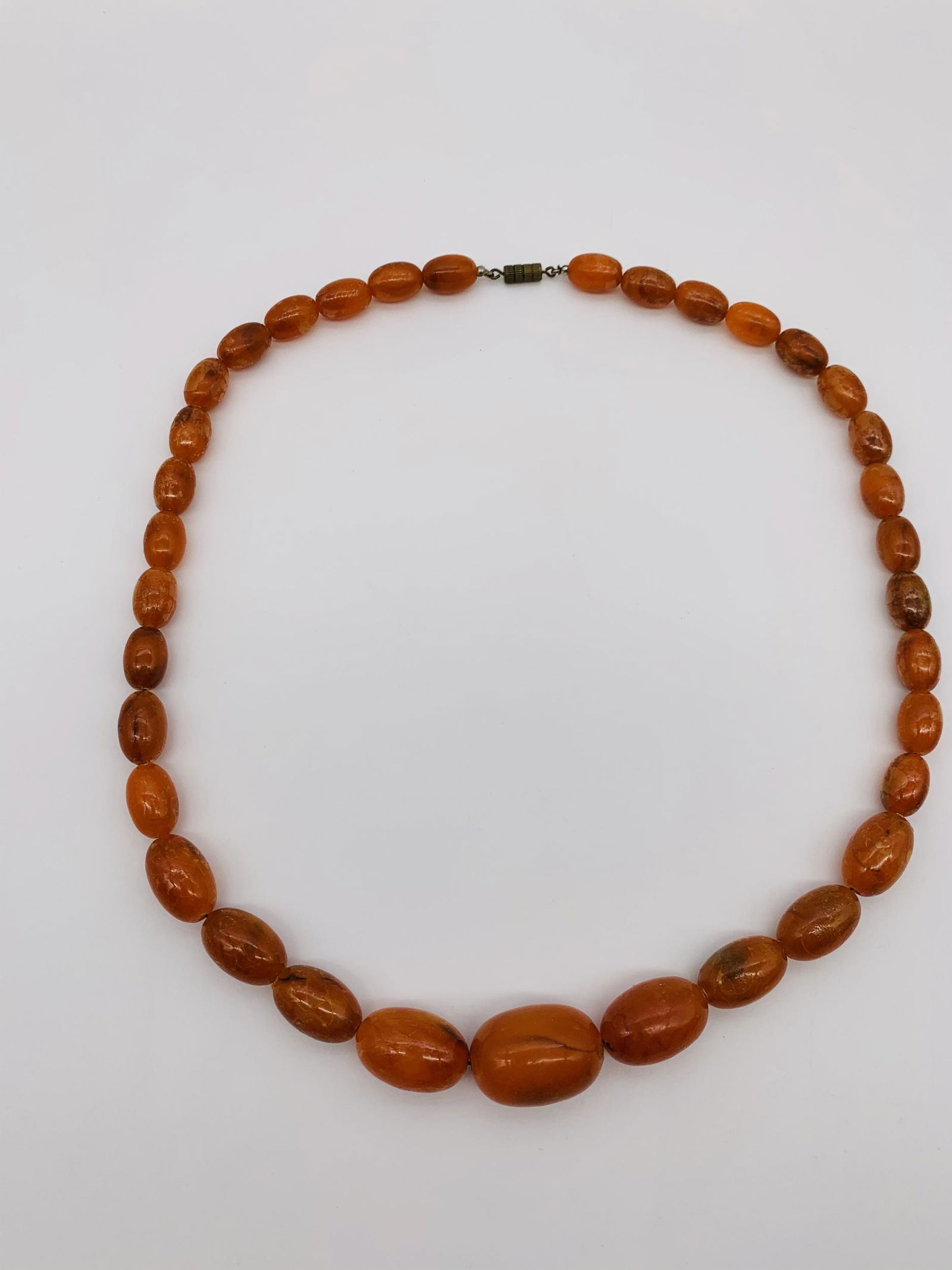 Antique Amber Beaded Necklace. Unsigned. These (1 of 6)