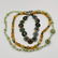 Three piece lot includes various hardstone beaded