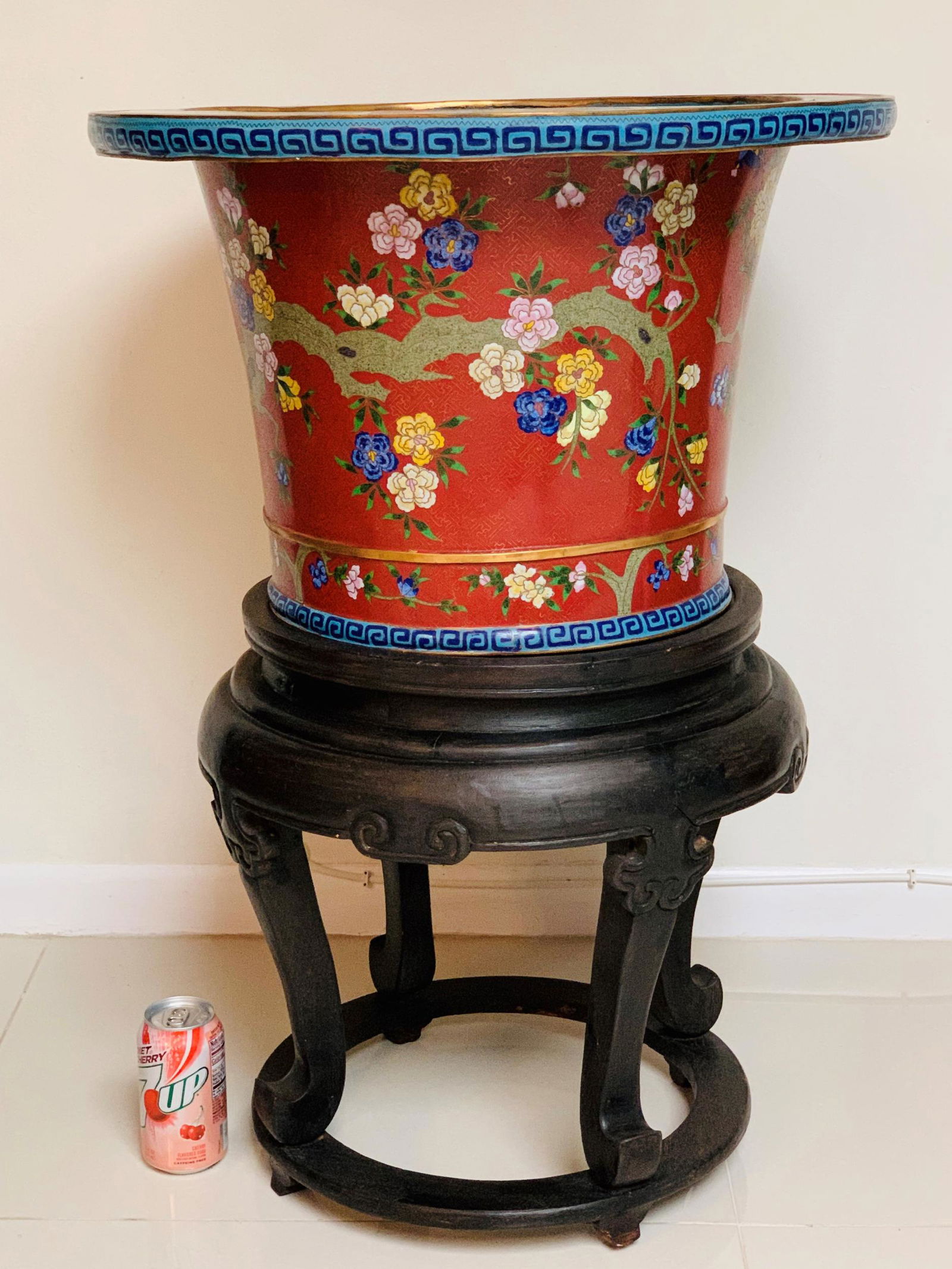 Large 19th C. Chinese Cloisonne Jardiniere (1 of 5)