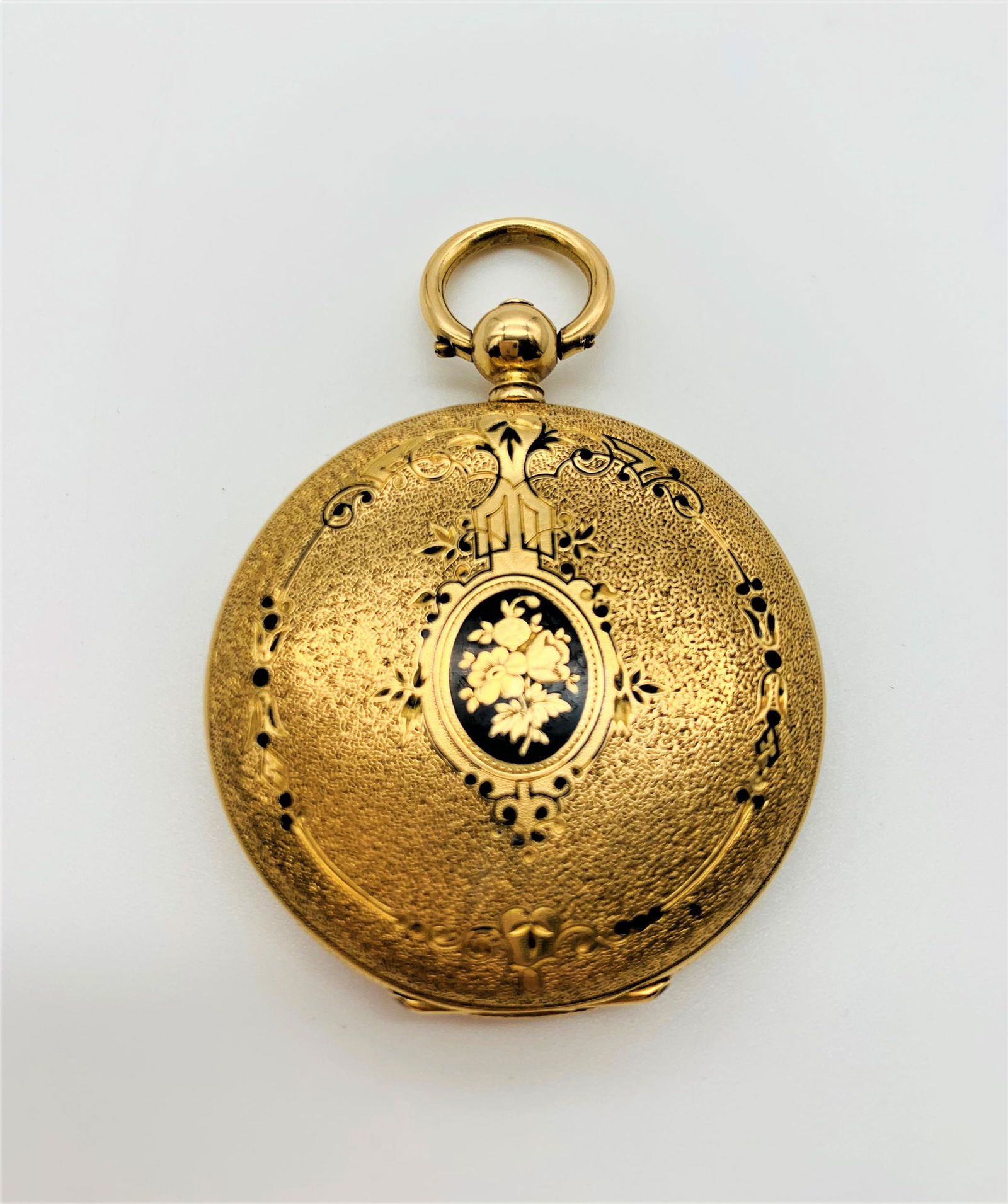Jules Huguenin 18K Enameled Pocket Watch (1 of 8)