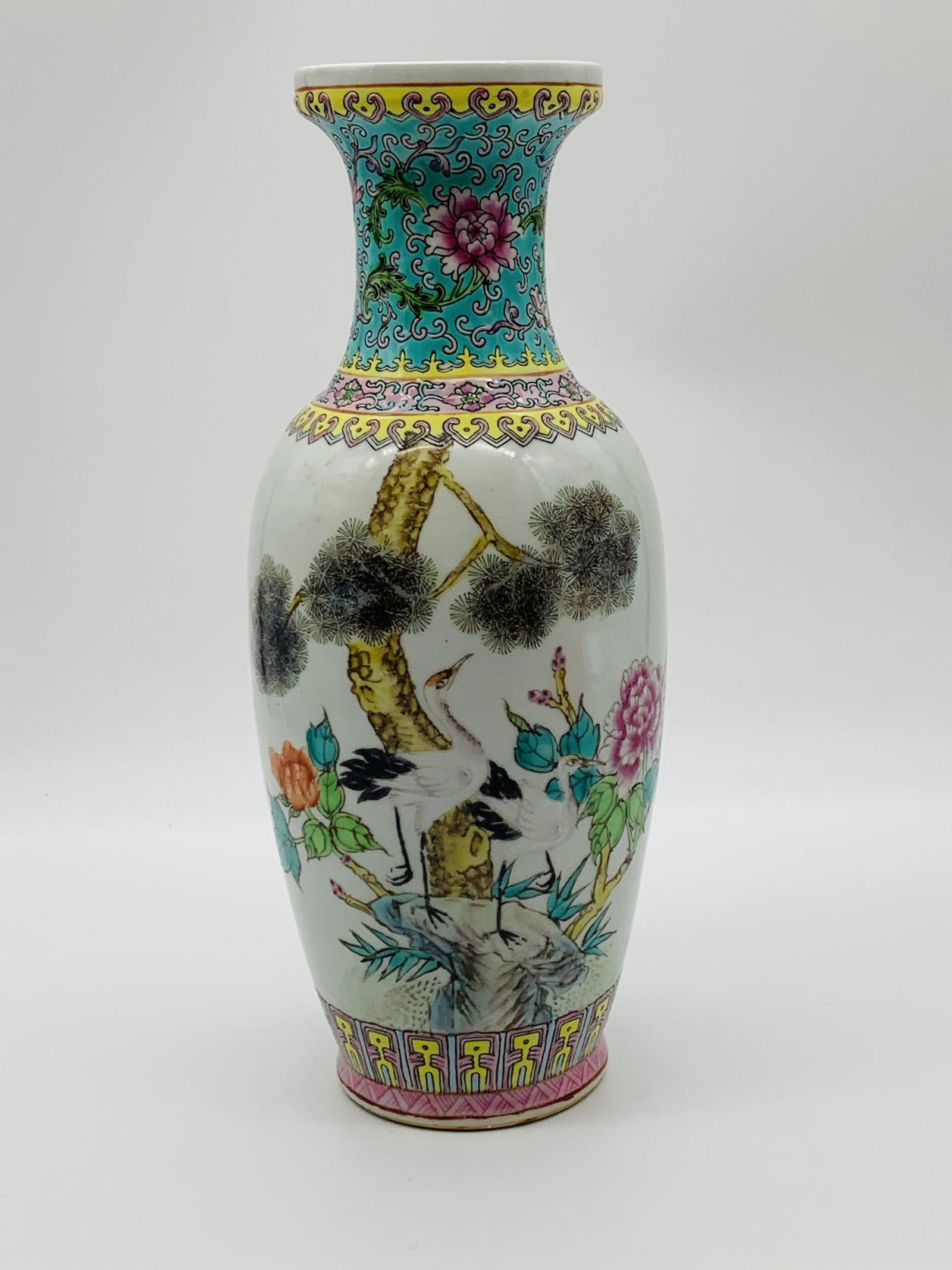 Republic Period Chinese Hand Painted Vase (1 of 9)