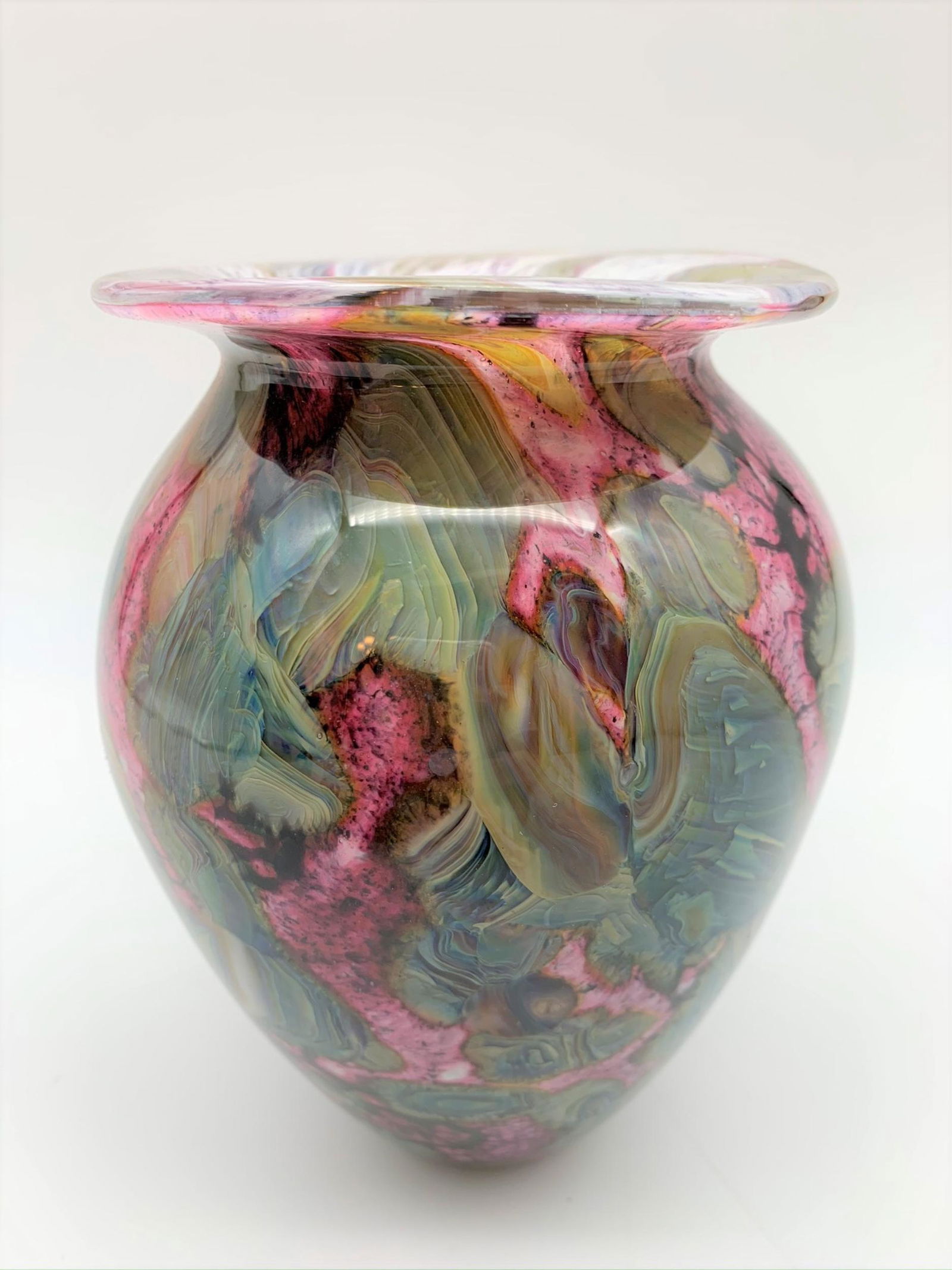 Signed Studio Glass Paperweight Vase (1 of 4)