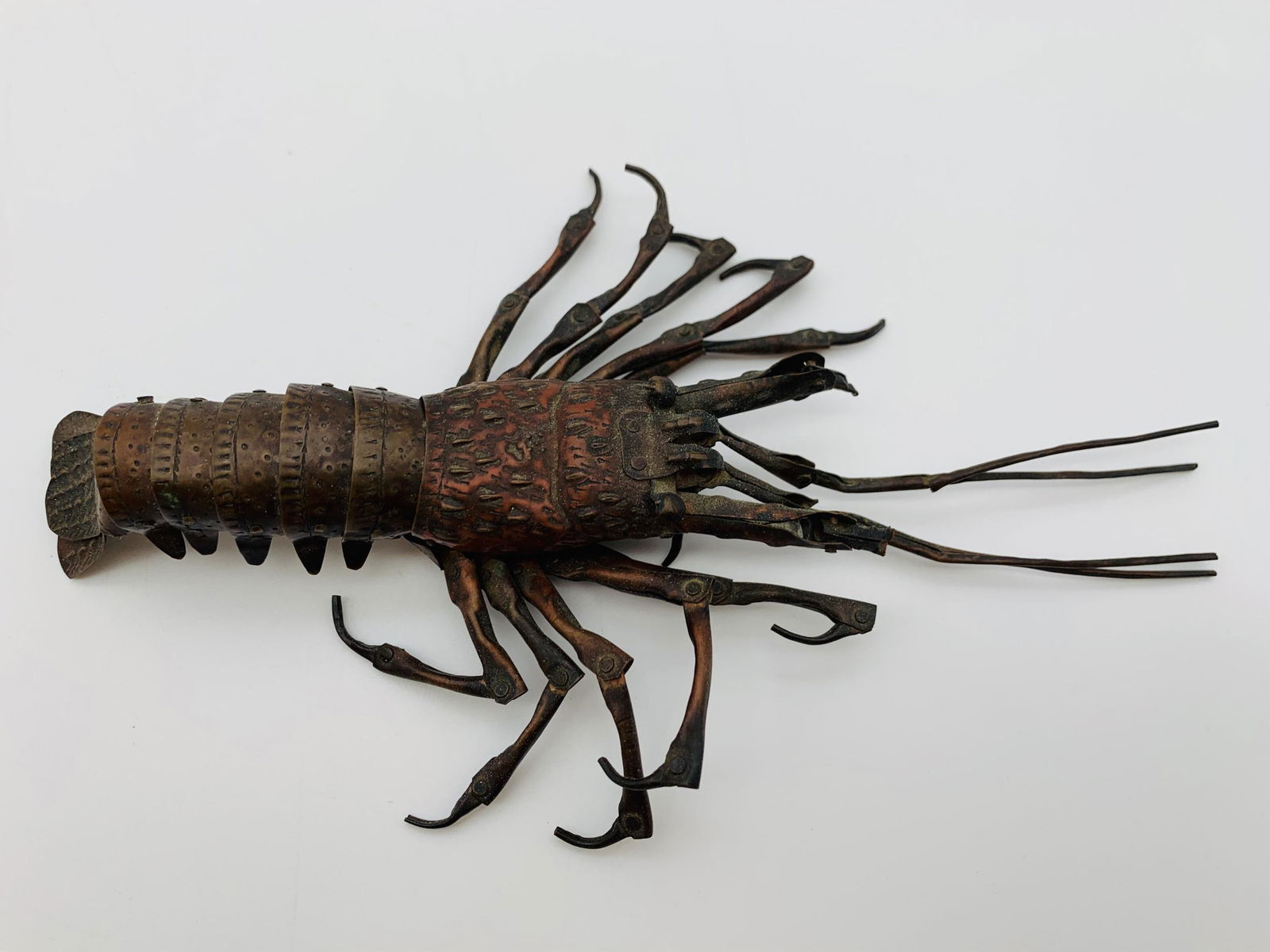 Japanese Articulated Copper Lobster Jizai Okimono (1 of 4)