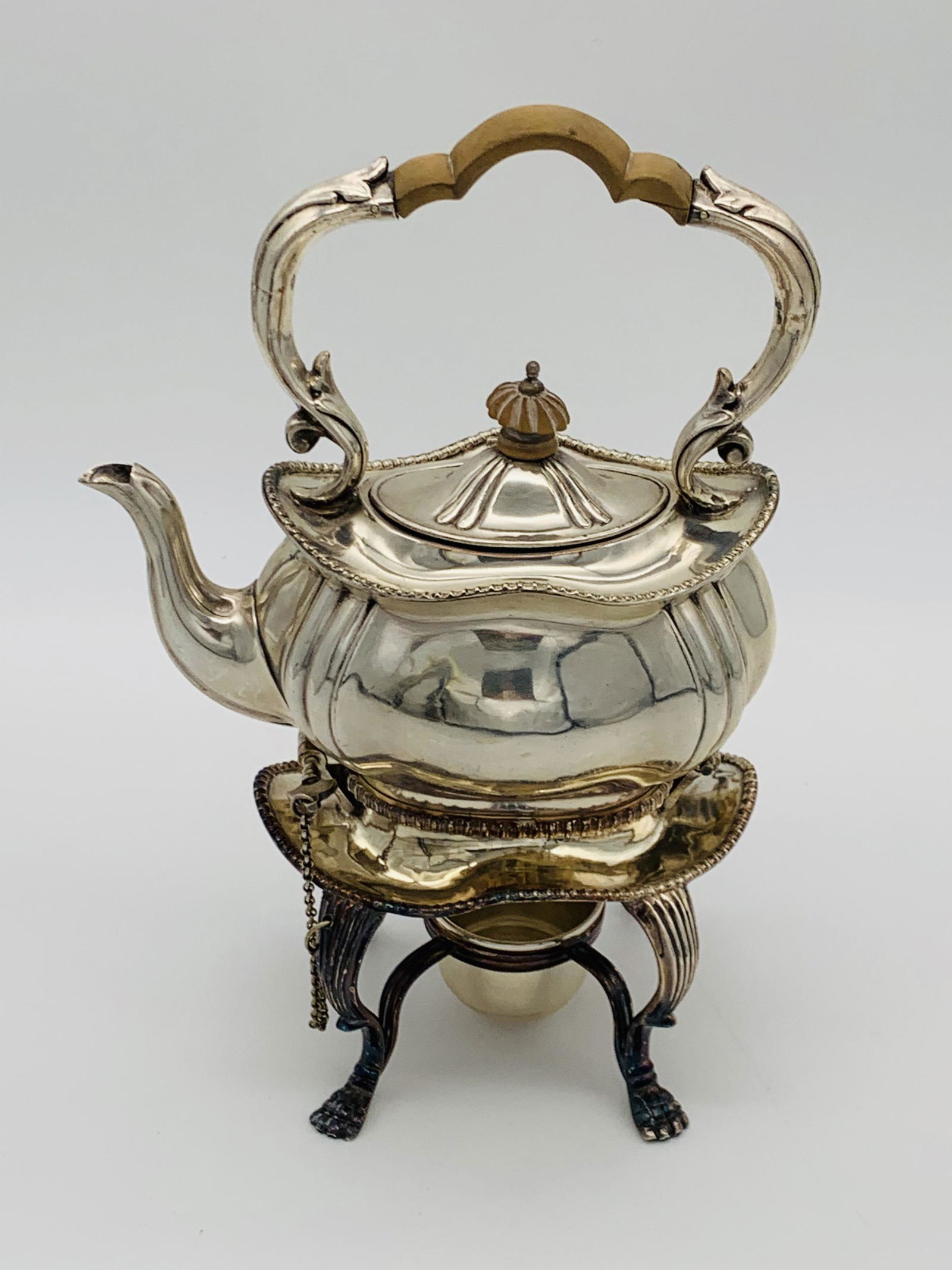 Antique Silver Plate Tilting Tea Pot (1 of 5)