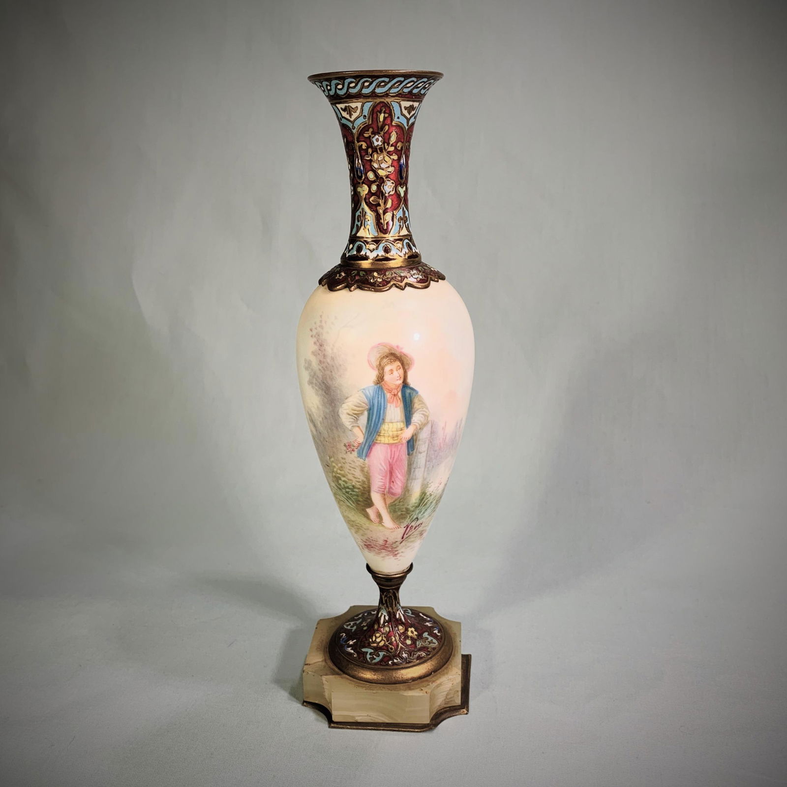 19th C. Sevres Style Porcelain Vase (1 of 7)