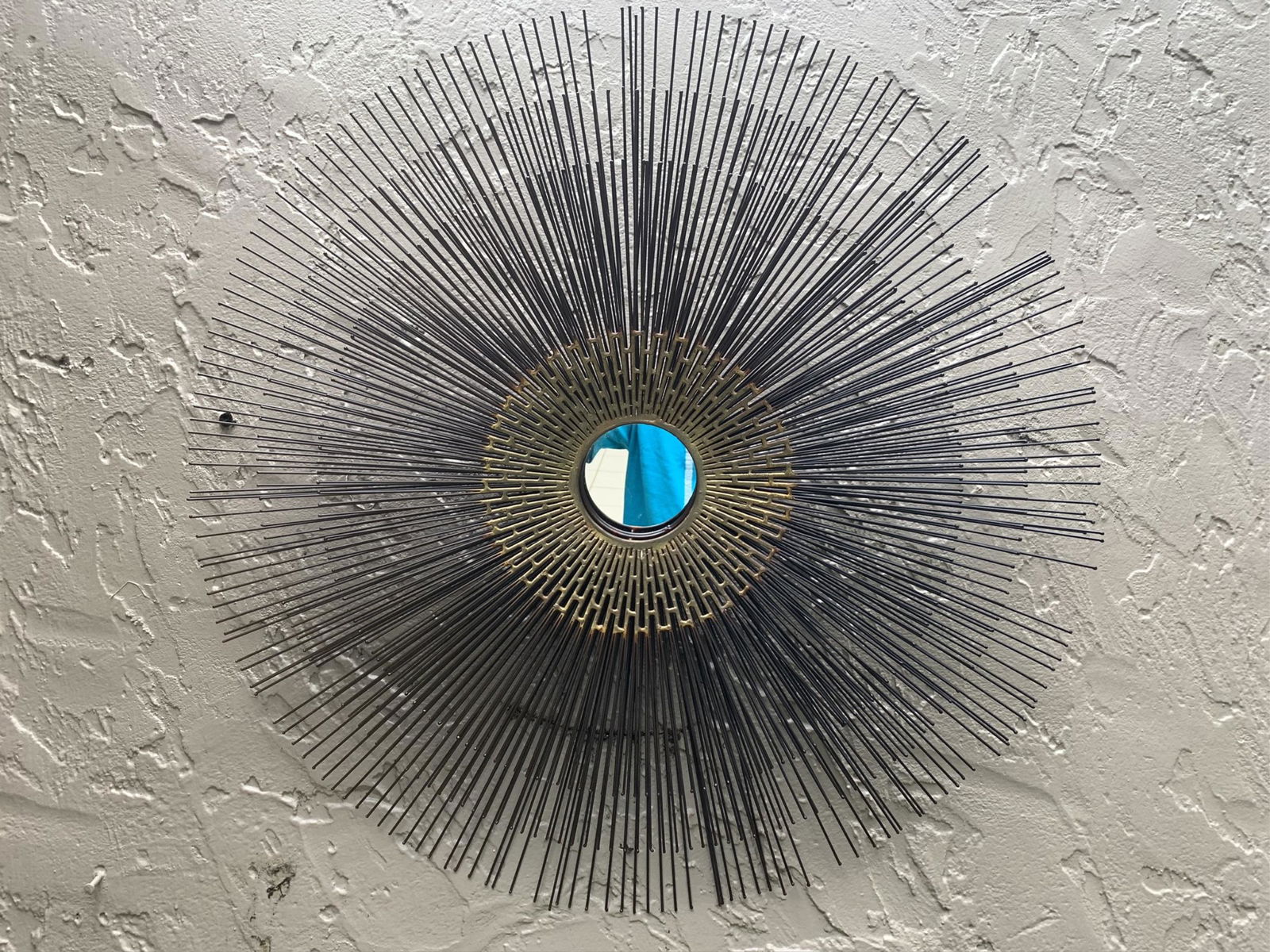 MCM Style Decorative Metal Sunburst Wall Hanging (1 of 3)