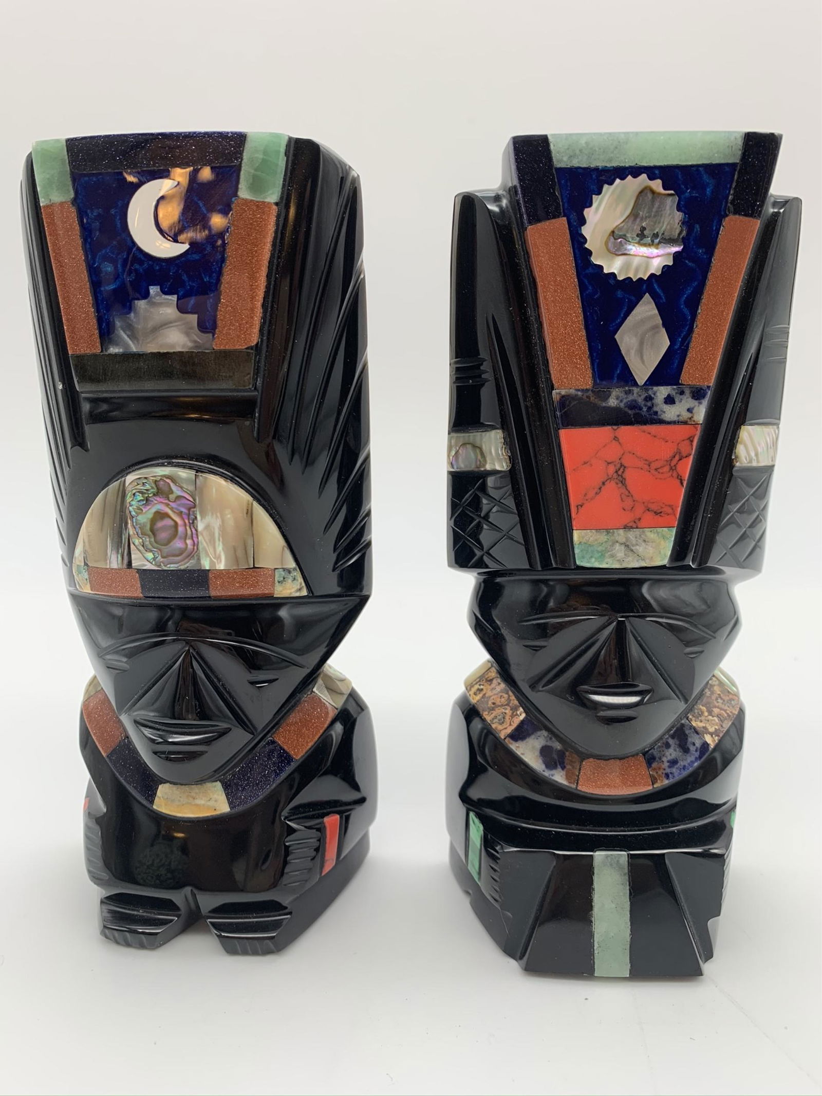 Pair Mexican Figural Stone Bookends (1 of 3)