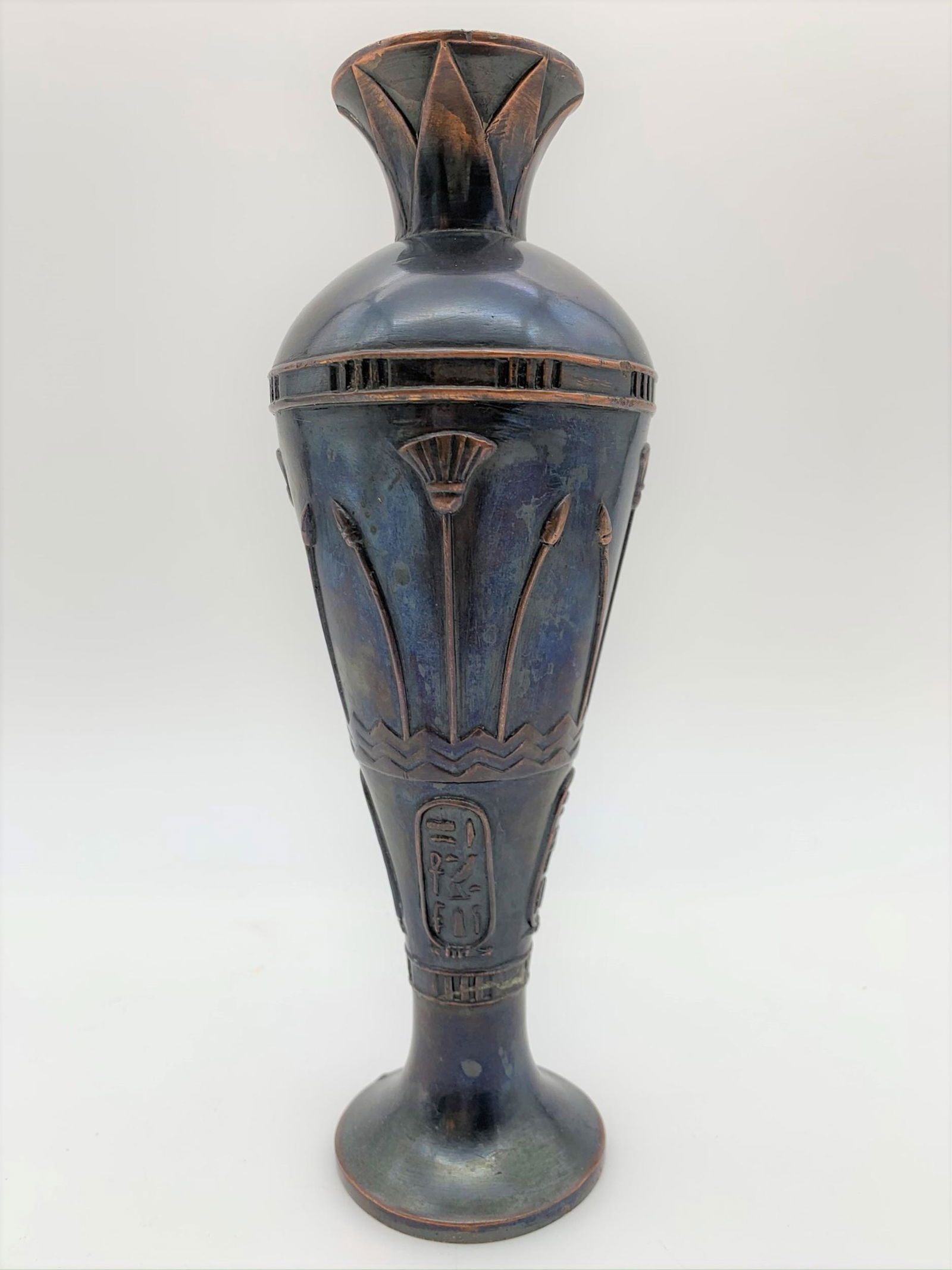 Vintage Egyptian Revival Style Bronze Amphora Vase (1 of 5)