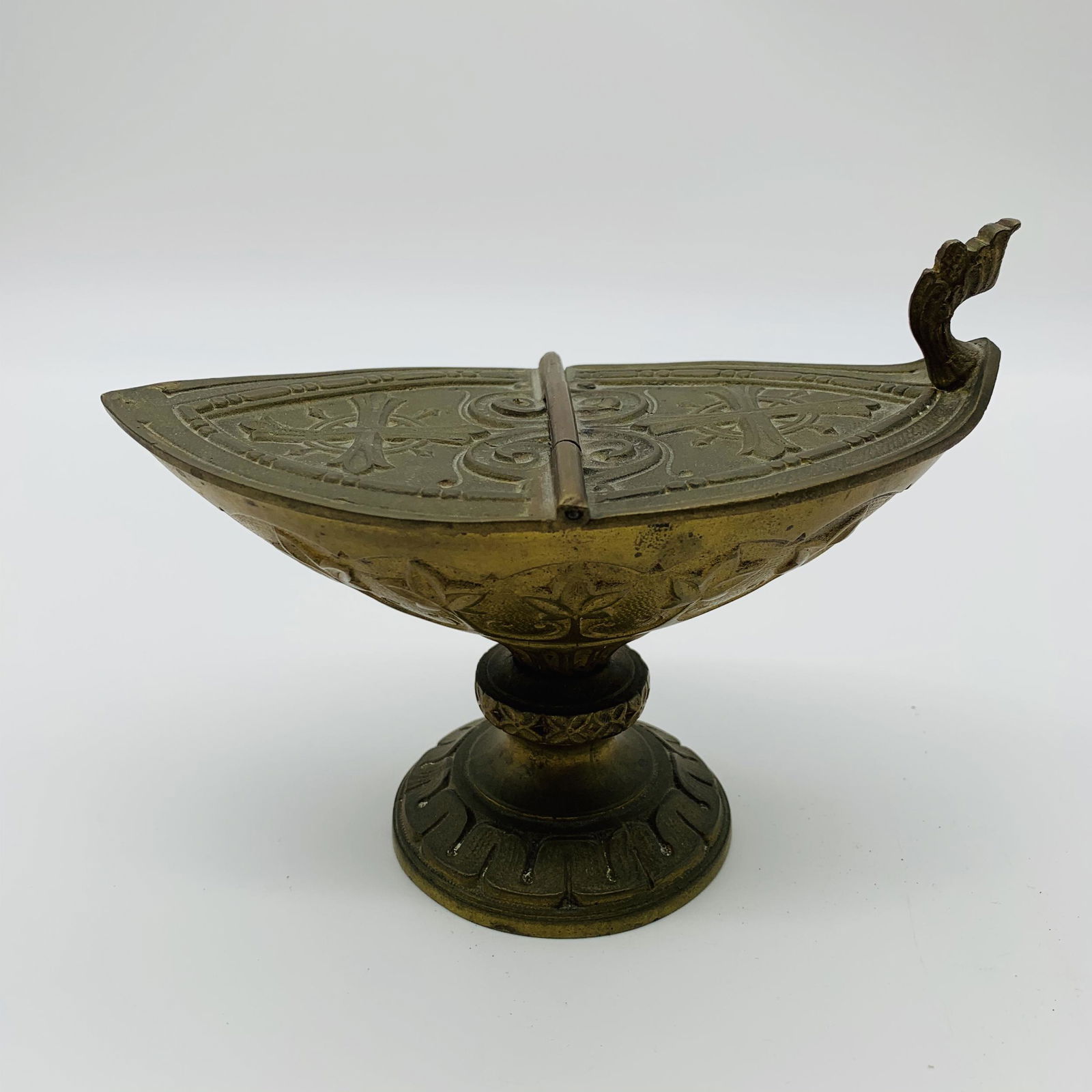 Early Roman Style Gilt Bronze Incense Boat (1 of 6)