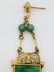Vintage Carved Jadeite 14K Gold Earrings - 3