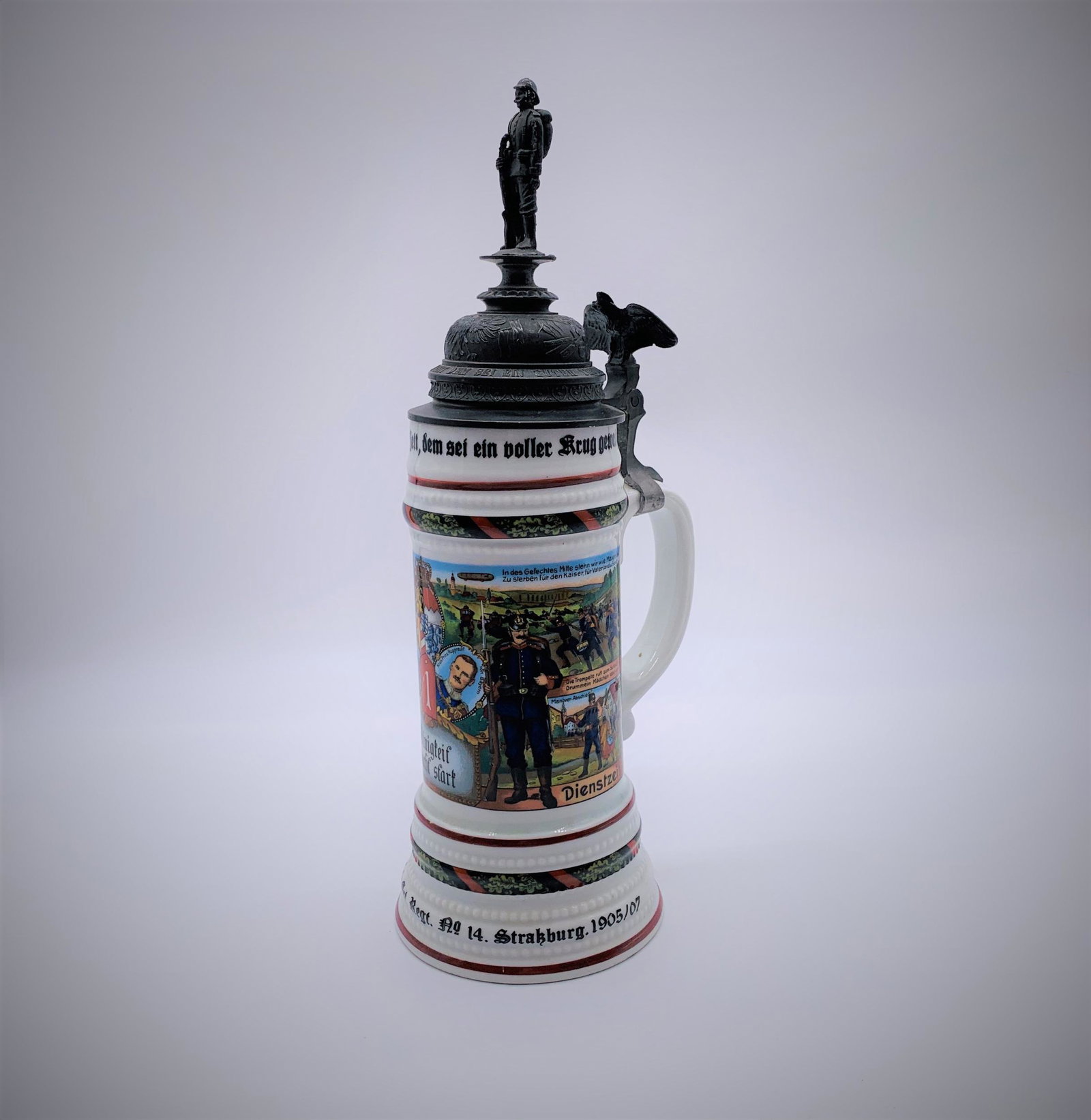 Vintage German Regimental Lithophane Stein (1 of 6)