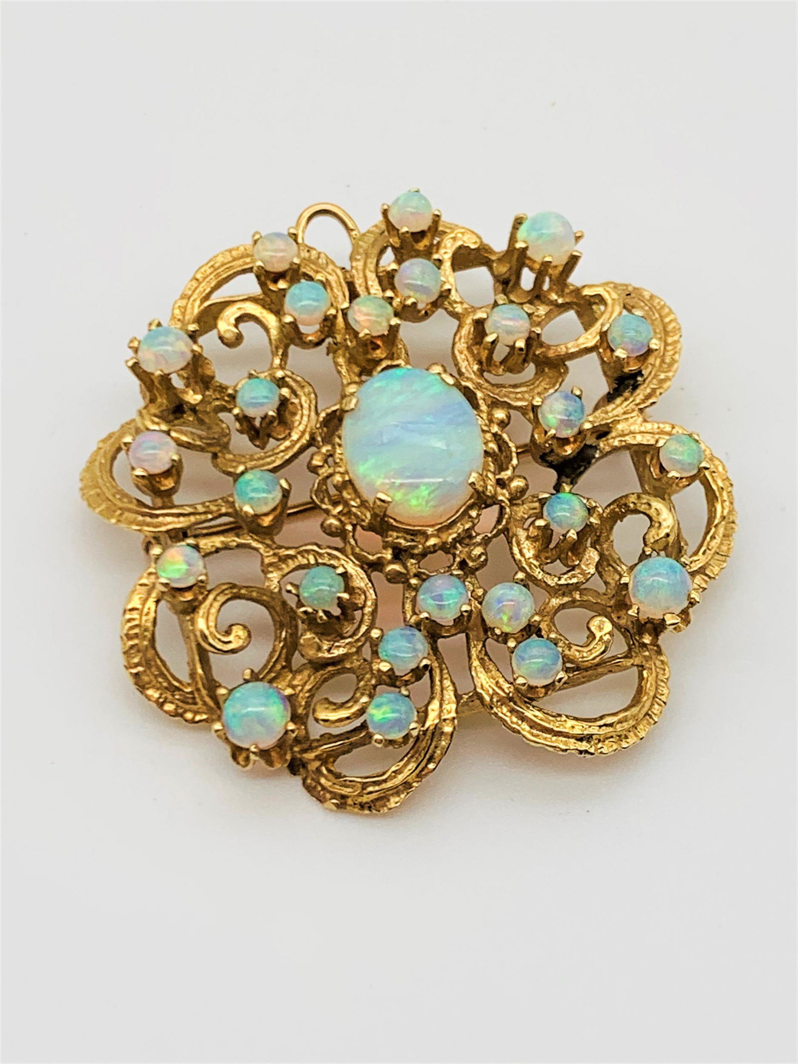 Vintage 14K Gold and Opal Brooch/Pendant (1 of 4)