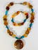 Modern Agate and Turquoise Necklace & Bracelet