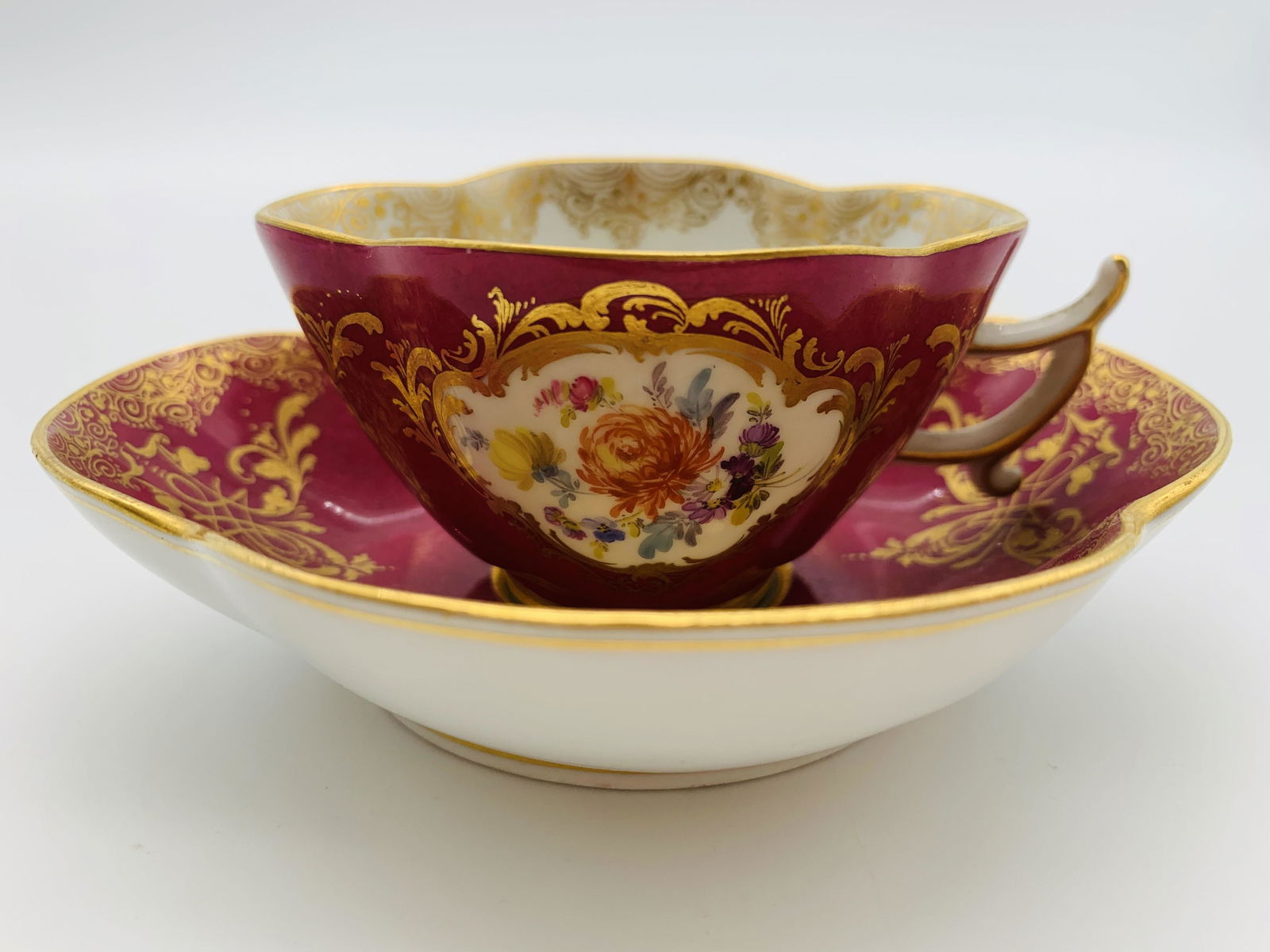 Antique Meissen Cup and Saucer Set (1 of 8)