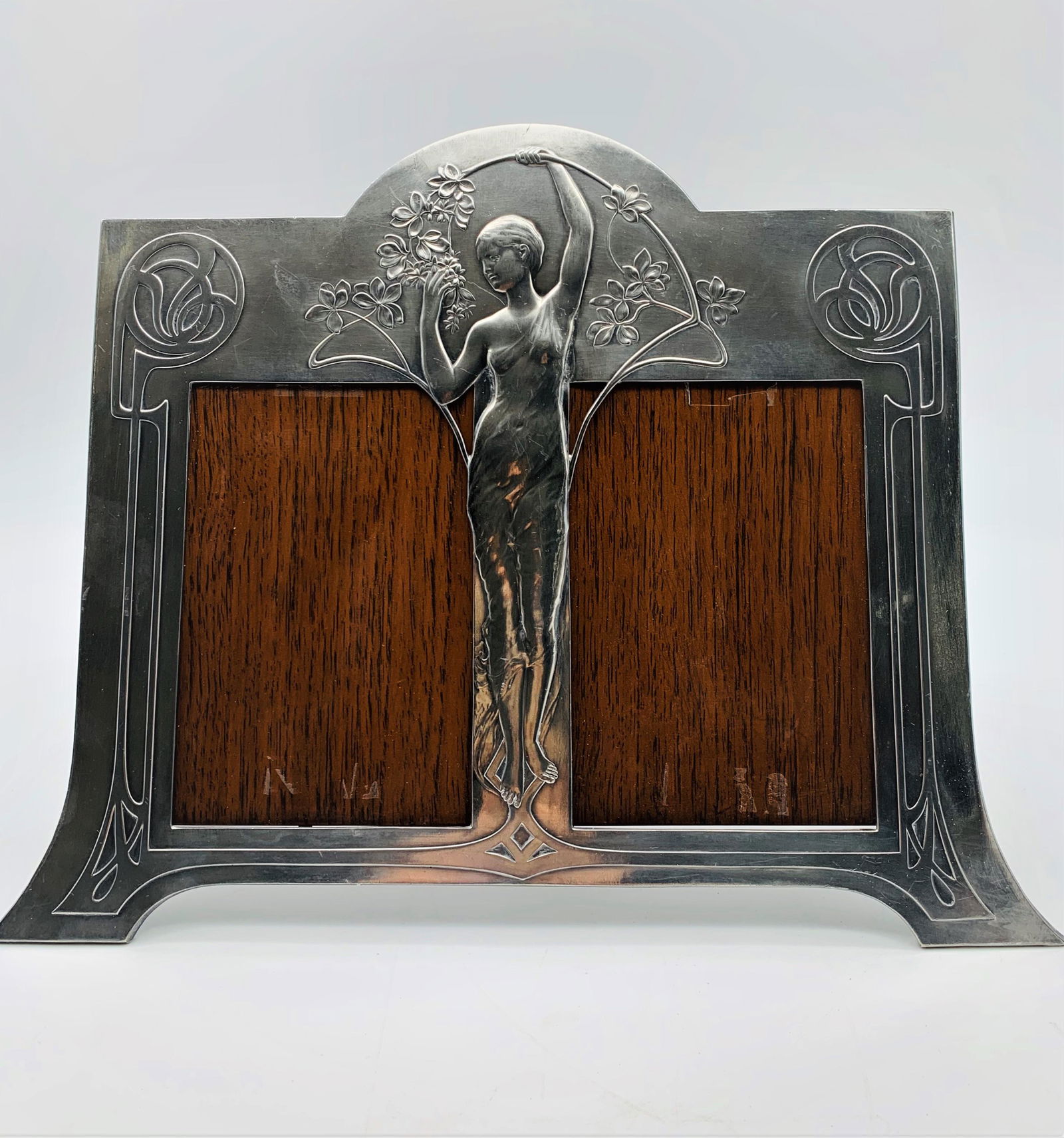 Art Nouveau Period Figural Double Frame (1 of 5)