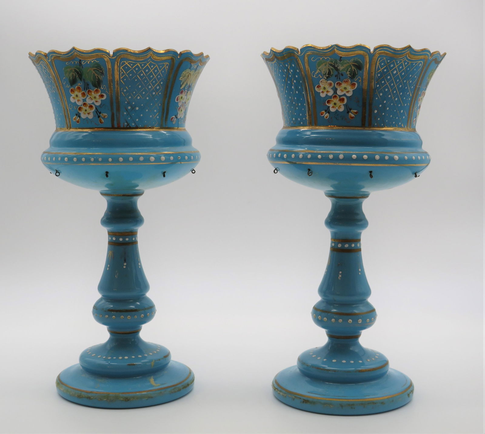 Pr Victorian Bohemian Glass Lusters (1 of 4)
