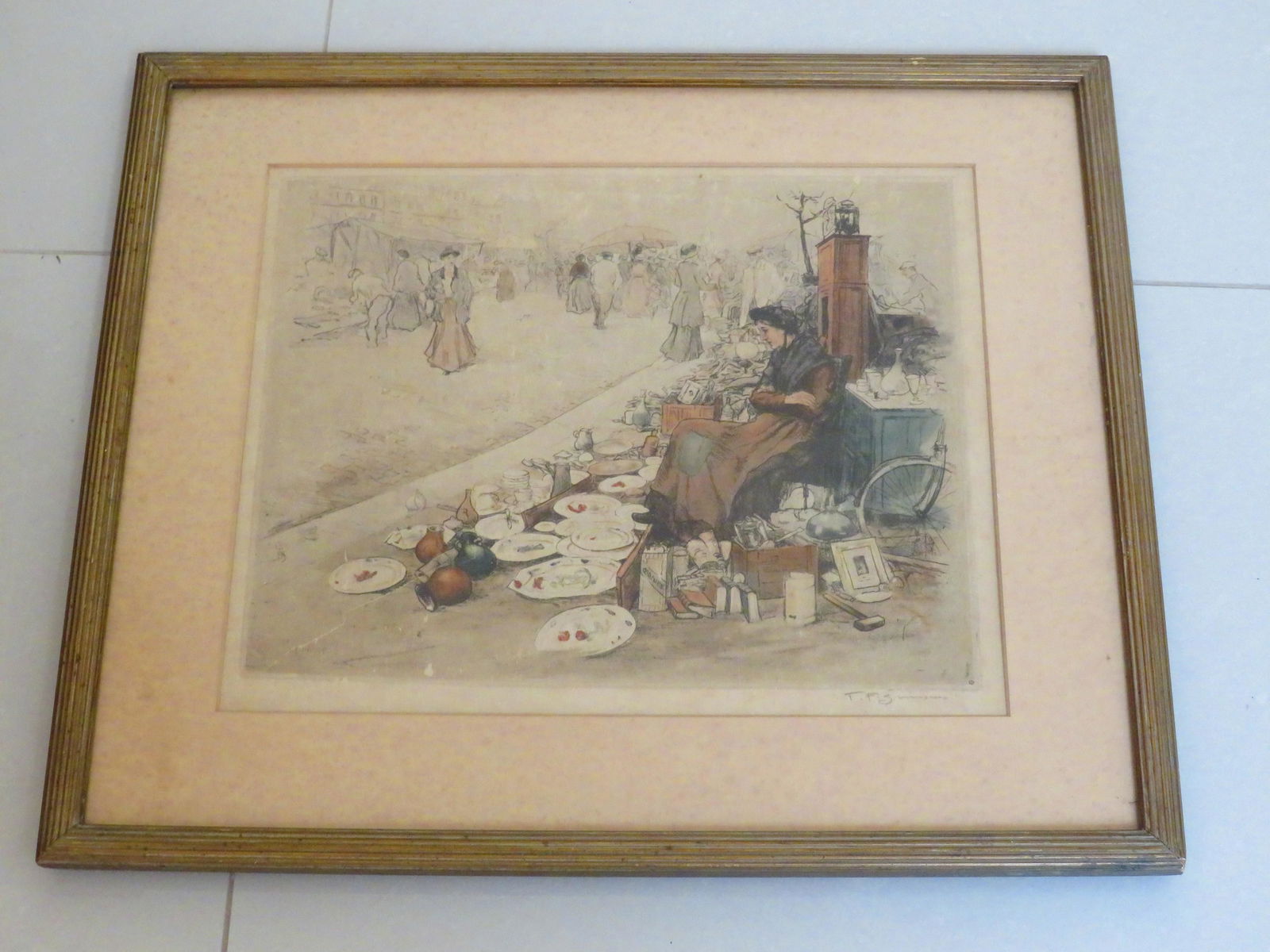 Tavik Frantisek Simon Etching "Market Seller" (1 of 4)