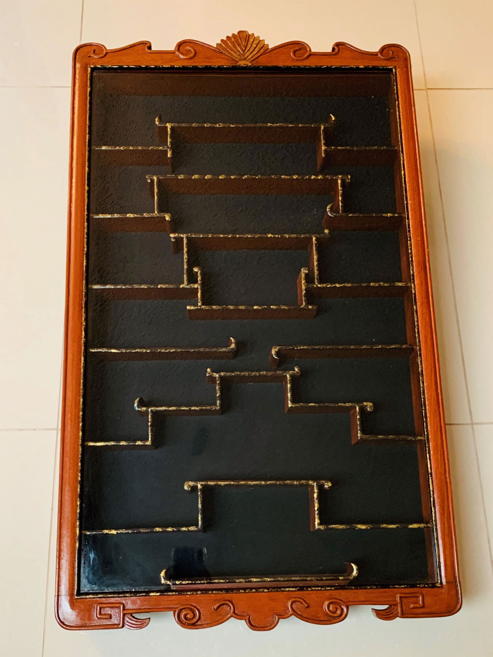 Vintage Chinese Wood Display Cabinet (1 of 9)