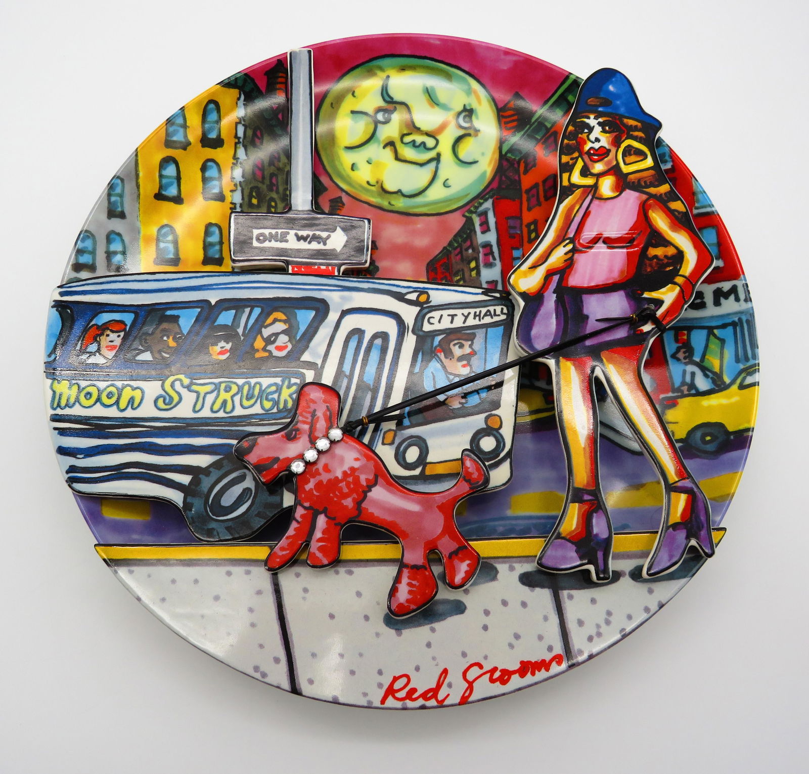 Red Grooms "Moon Struck" Plate (1 of 3)