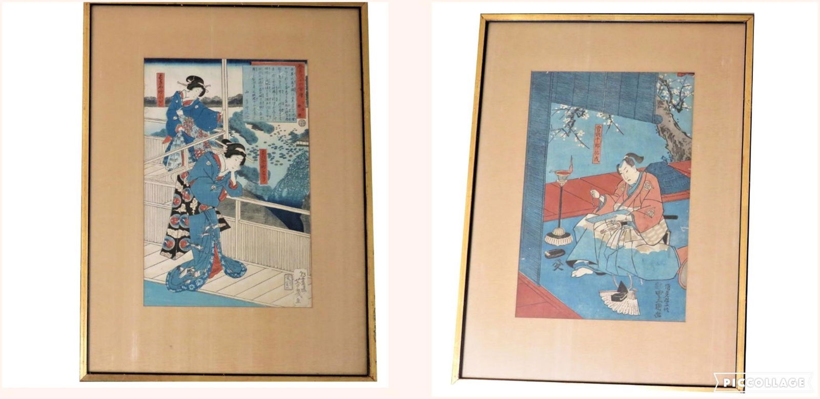 Two Antique Japanese Woodblock Prints (1 of 4)