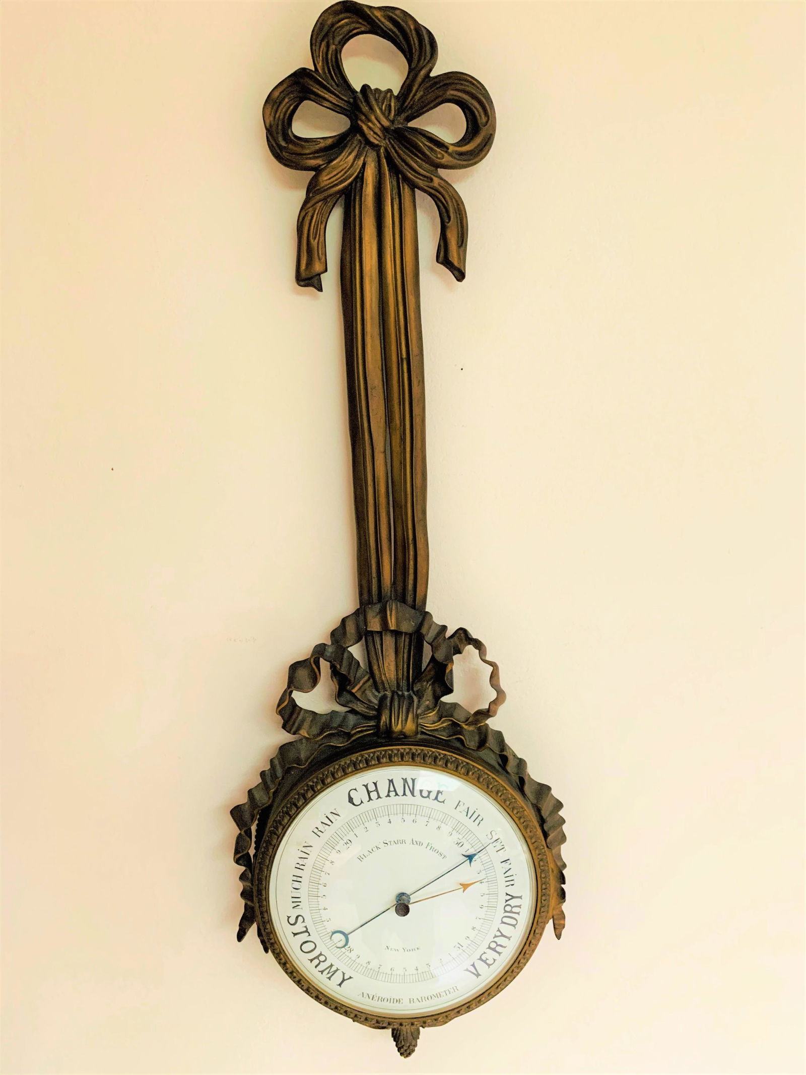French Gilt Bronze Wall Barometer (1 of 8)