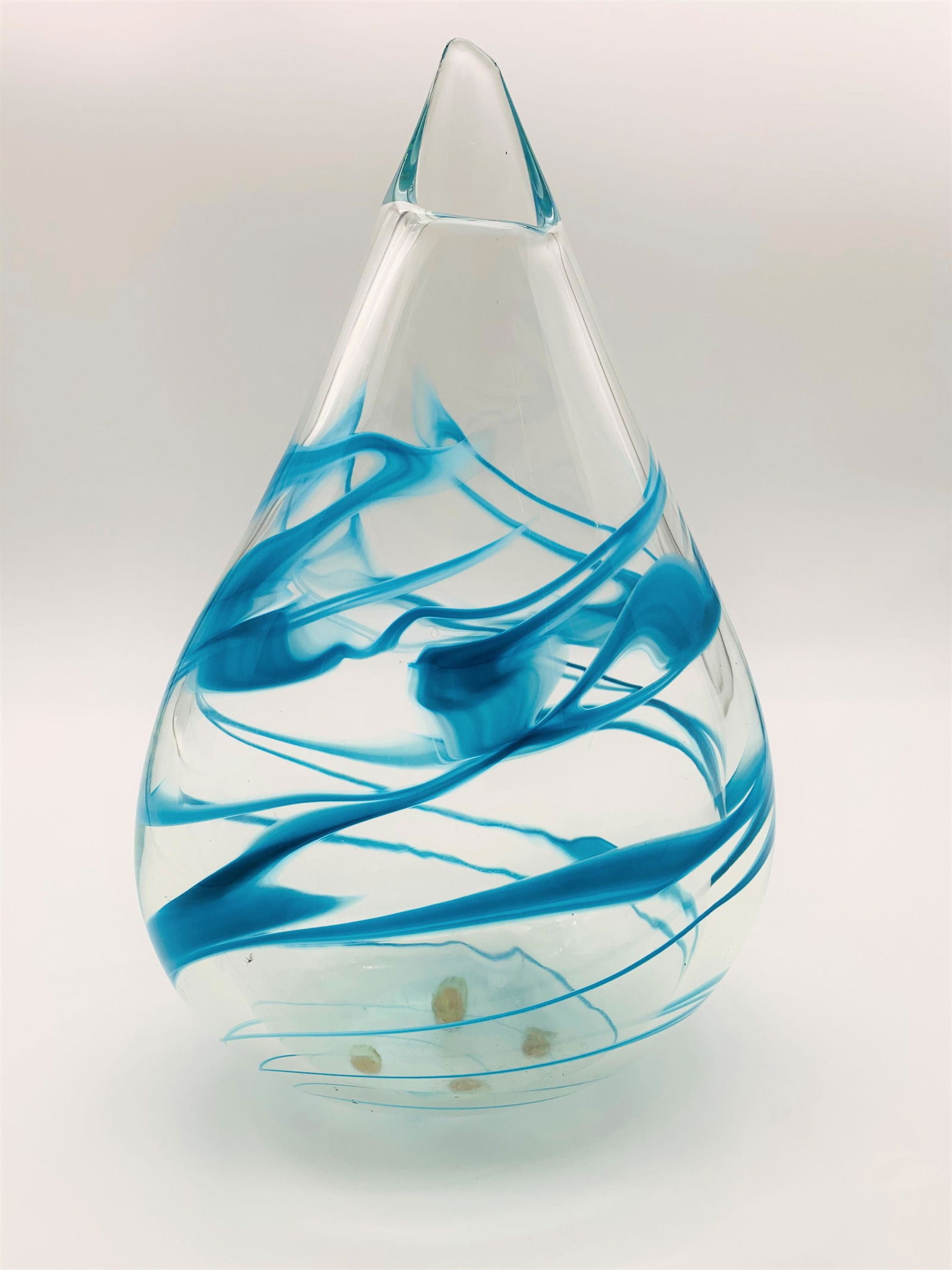 Signed Studio Art Glass Swirl Vase (1 of 6)