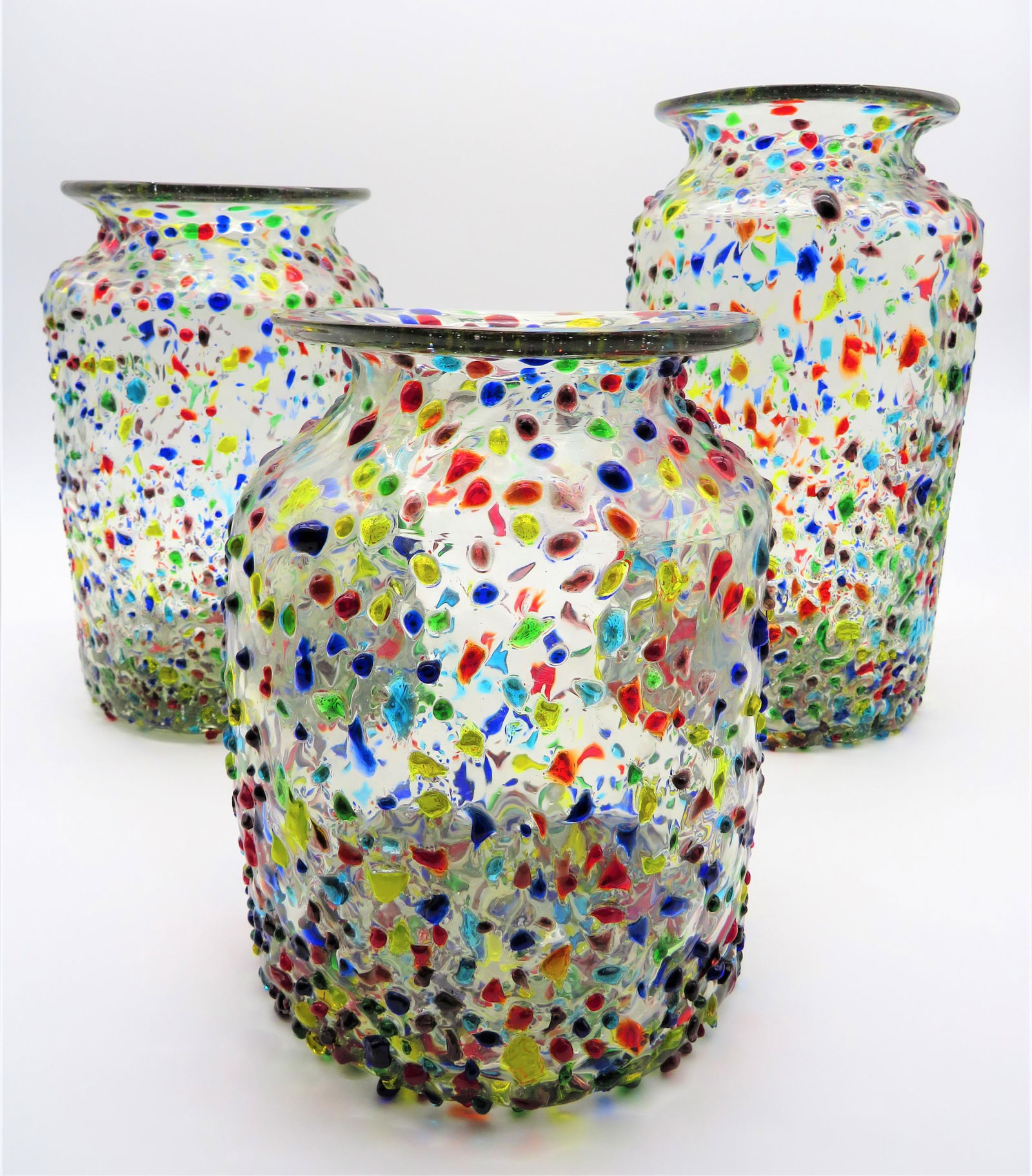 Three Confetti Art Glass Jars (1 of 7)