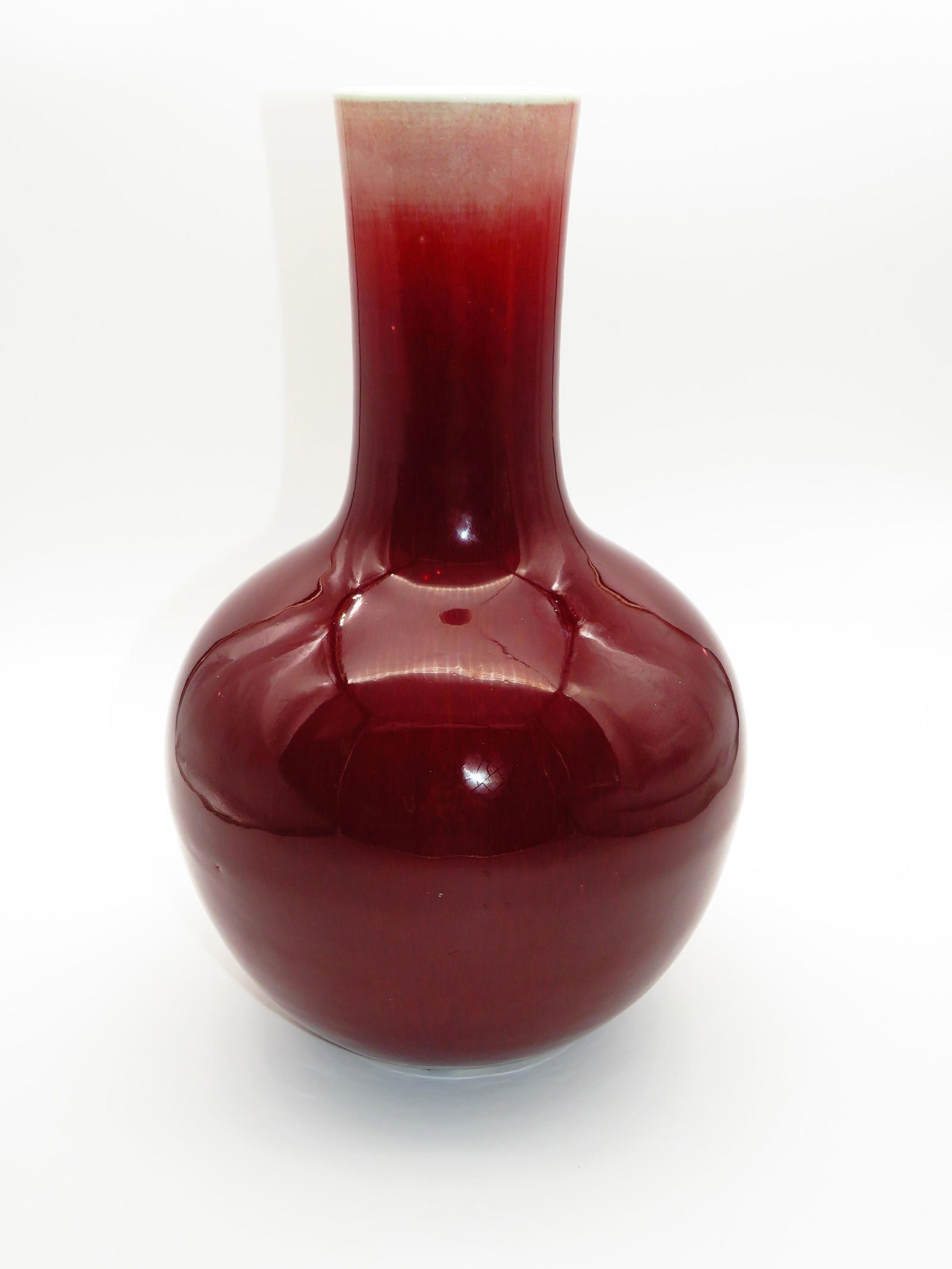 18/19 C Chinese Red Glaze Flambe Vase (1 of 8)
