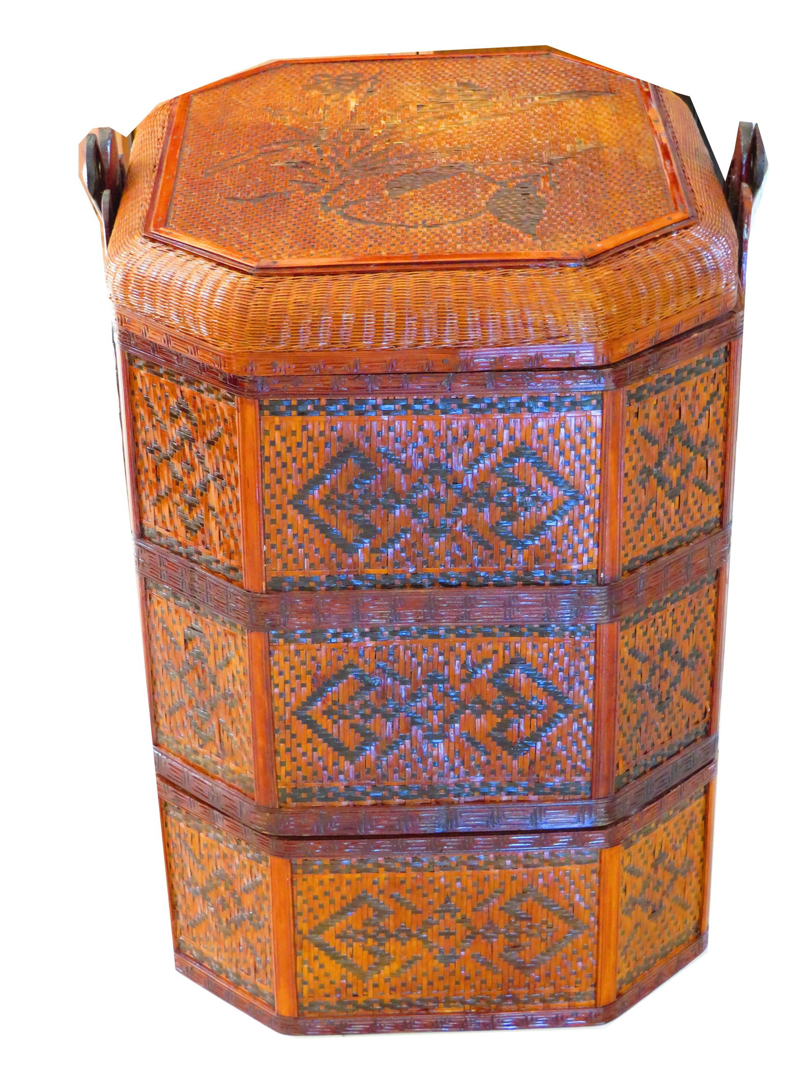 Chinese Rattan Food/Wedding Basket (1 of 5)