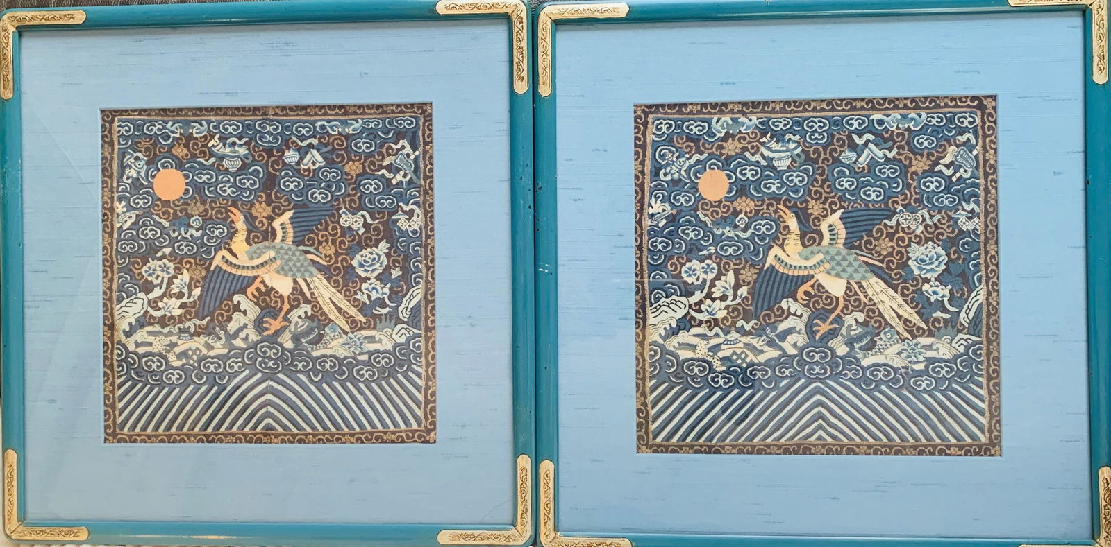 2 19C Chinese Embroidered Official Rank Patches (1 of 6)