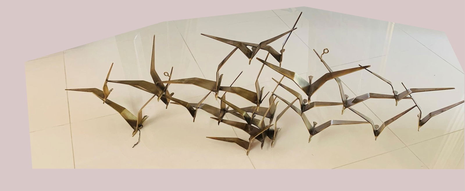 Curtis Jere Gilt Metal Flock of Birds Sculpture (1 of 5)