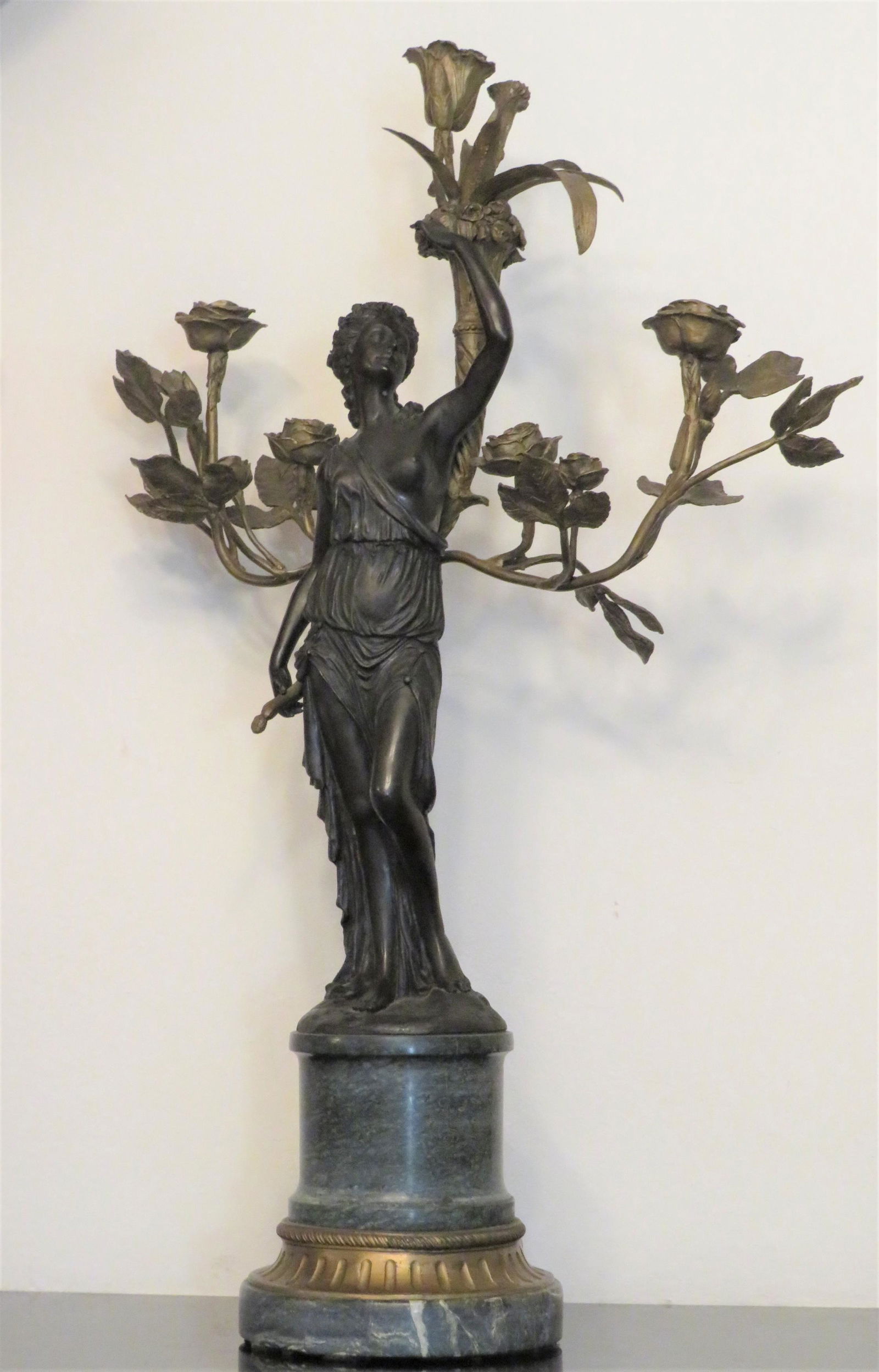 Early 19C French Bronze Figural Candelabra (1 of 6)