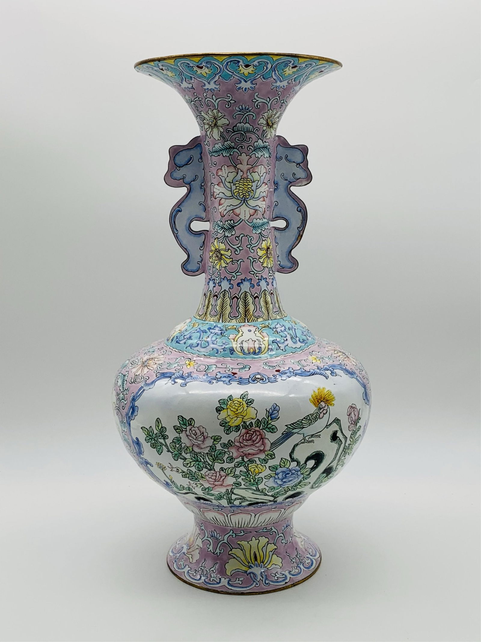 Very Large Chinese Cloisonne Enameled Vase (1 of 7)