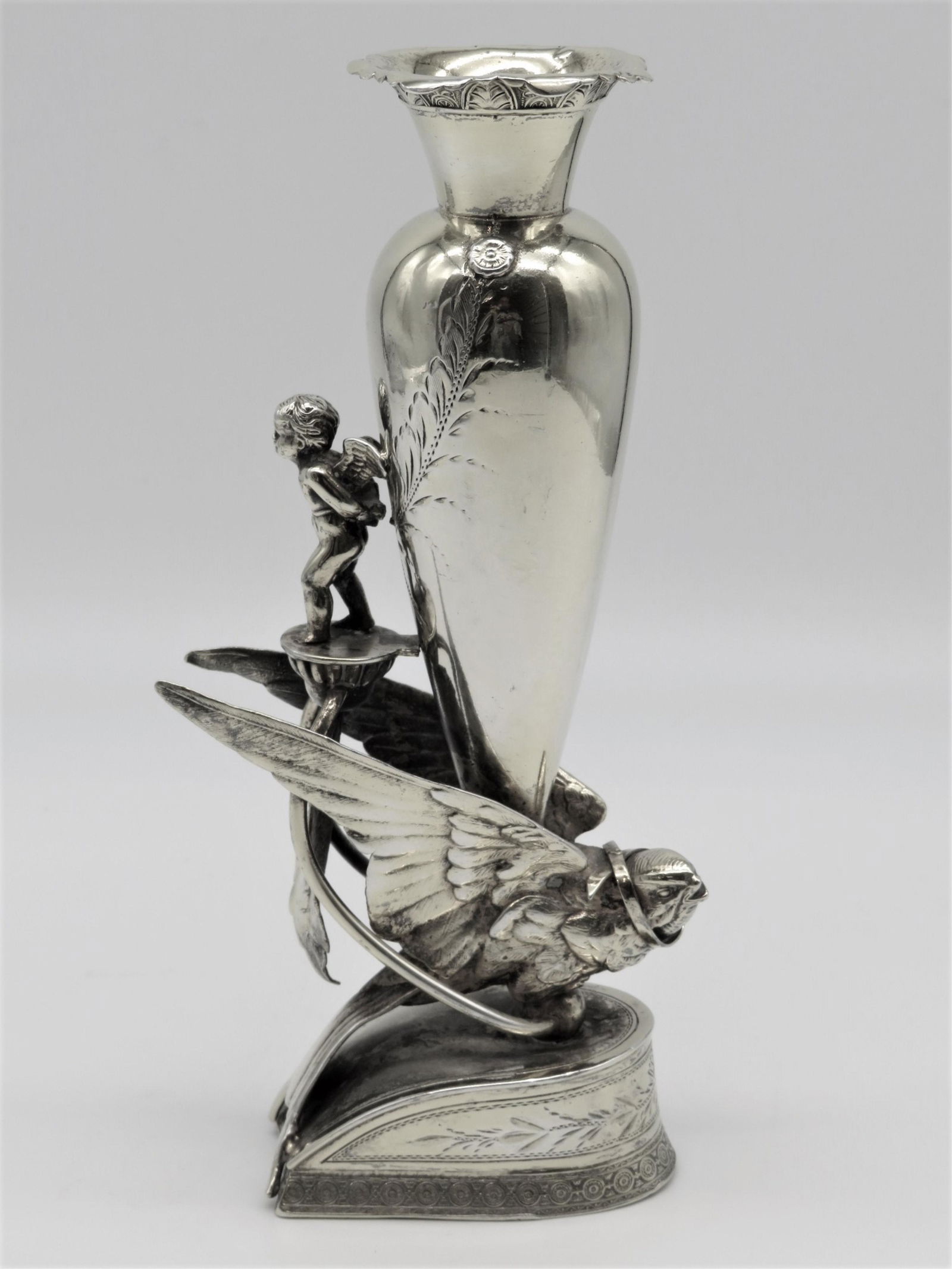Victorian Silver Plate Figural Vase (1 of 4)