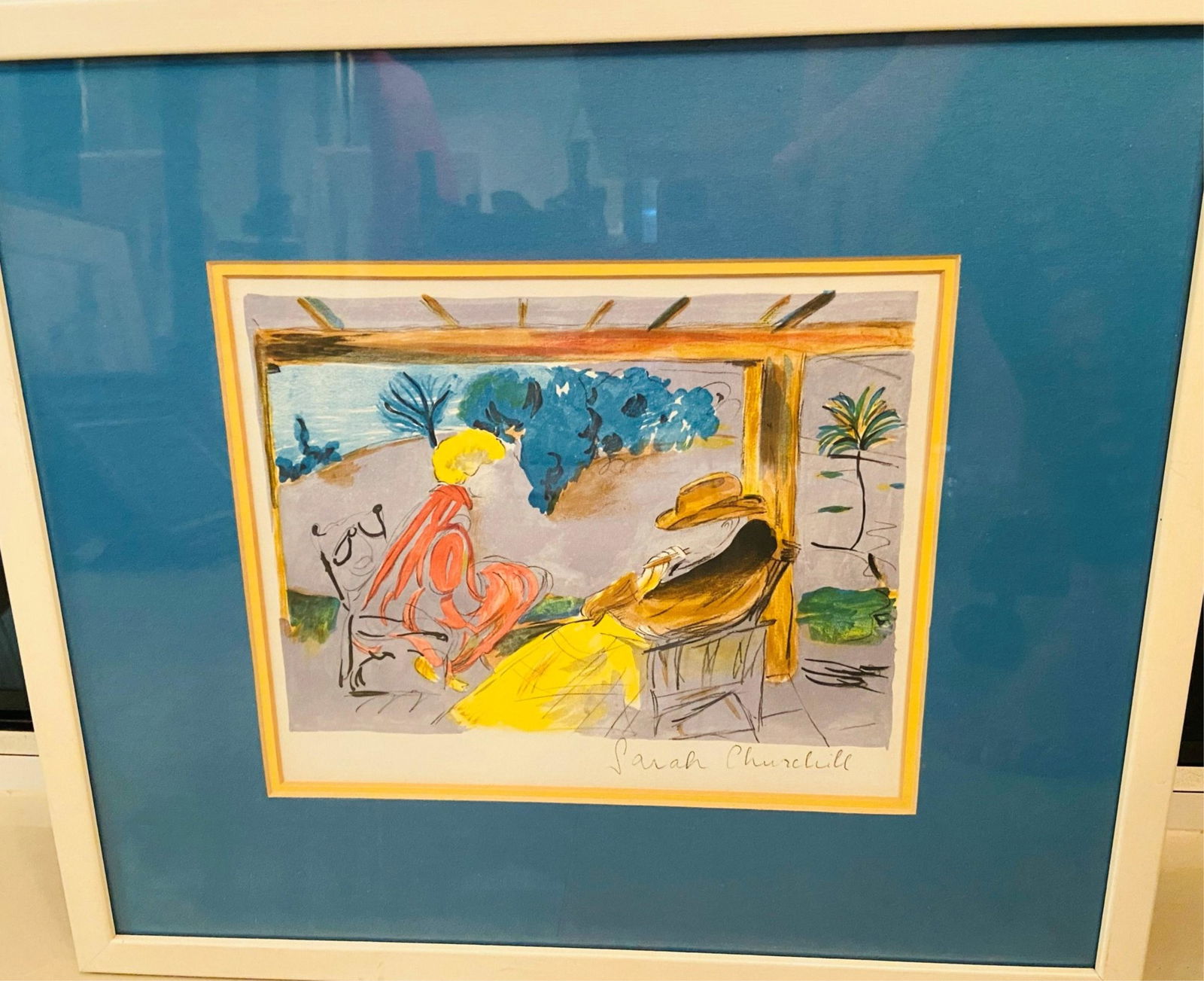 Sarah Churchill Lithograph "Visit With Winston" (1 of 6)