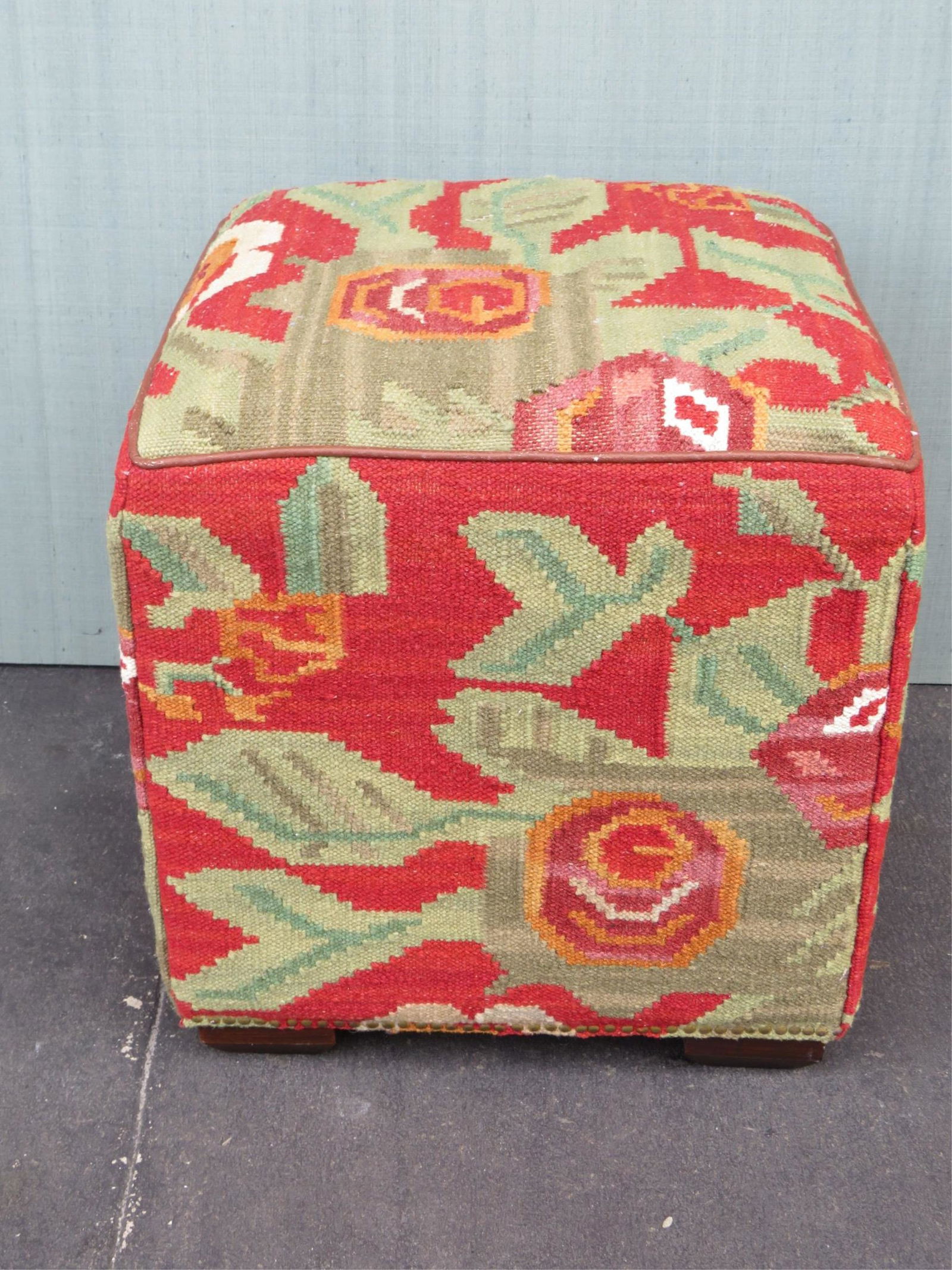 George Smith Style Square Kilim Ottoman (1 of 4)